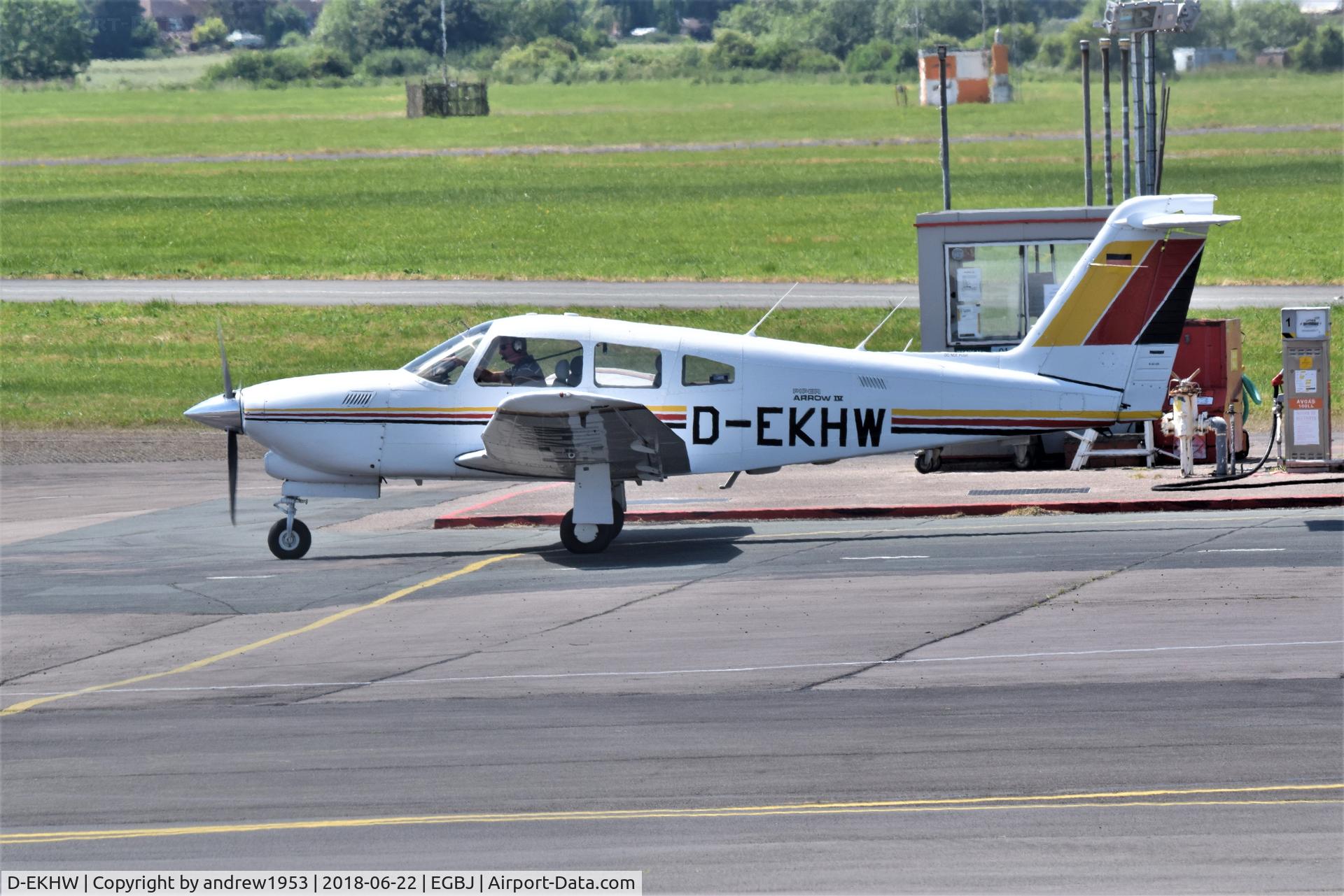 D-EKHW, 1980 Piper PA-28RT-201T Turbo Arrow IV Arrow IV C/N 28R-8031094, D-EKHW at Gloucestershire Airport.