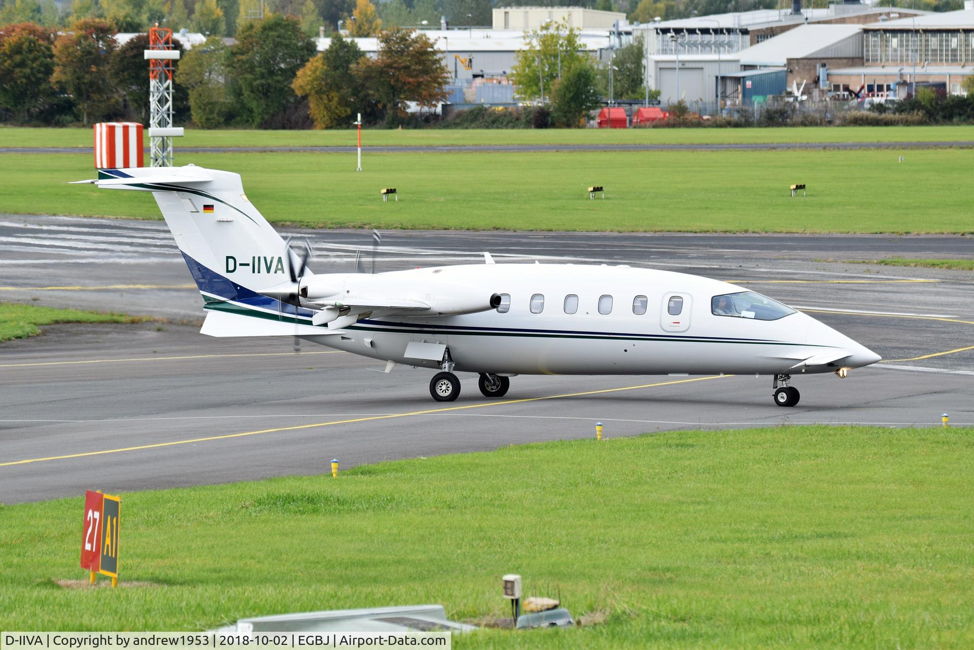 D-IIVA, 2007 Piaggio P-180 Avanti II C/N 1125, D-IIVA at Gloucestershire Airport.