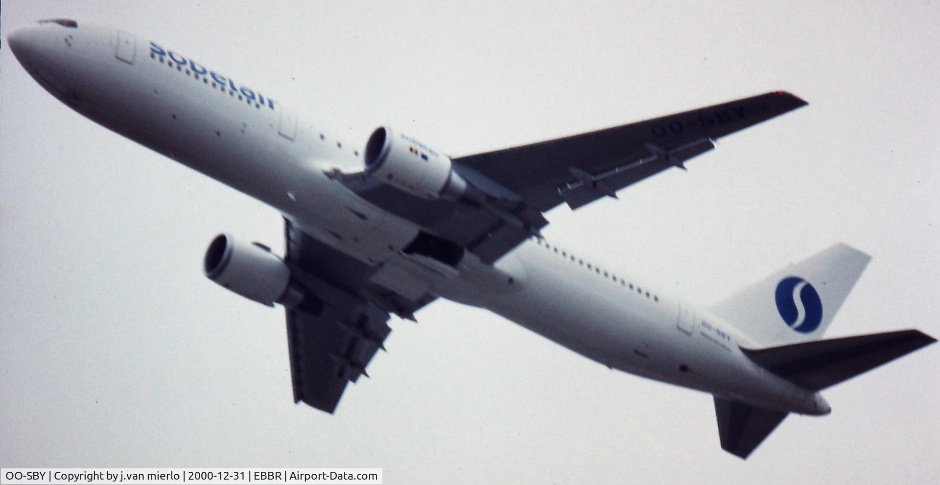 OO-SBY, 1994 Boeing 767-33A/ER C/N 27310, Scan slide T/O EBBR 25r