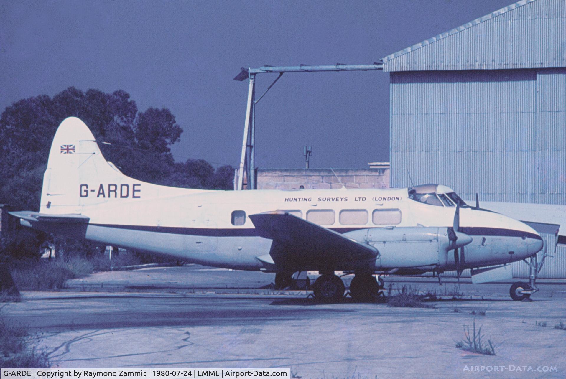 G-ARDE, 1956 De Havilland DH-104 Dove 6 C/N 04469, DeHavilland DH104 Dove 6 G-ARDE Hunting Aviation