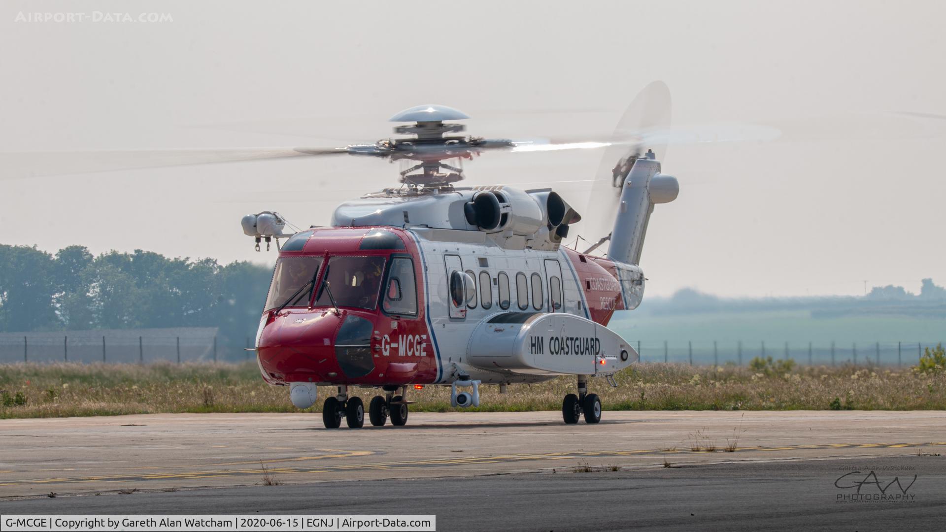 G-MCGE, 2014 Sikorsky S-92A C/N 920214, Returning to Base