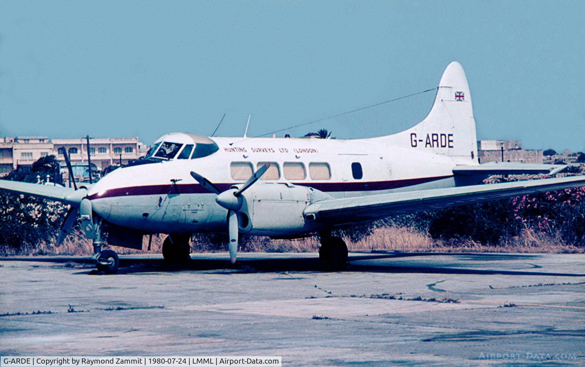G-ARDE, 1956 De Havilland DH-104 Dove 6 C/N 04469, De Havilland DH-104 Dove Mk6 G-ARDE Hunting Air
