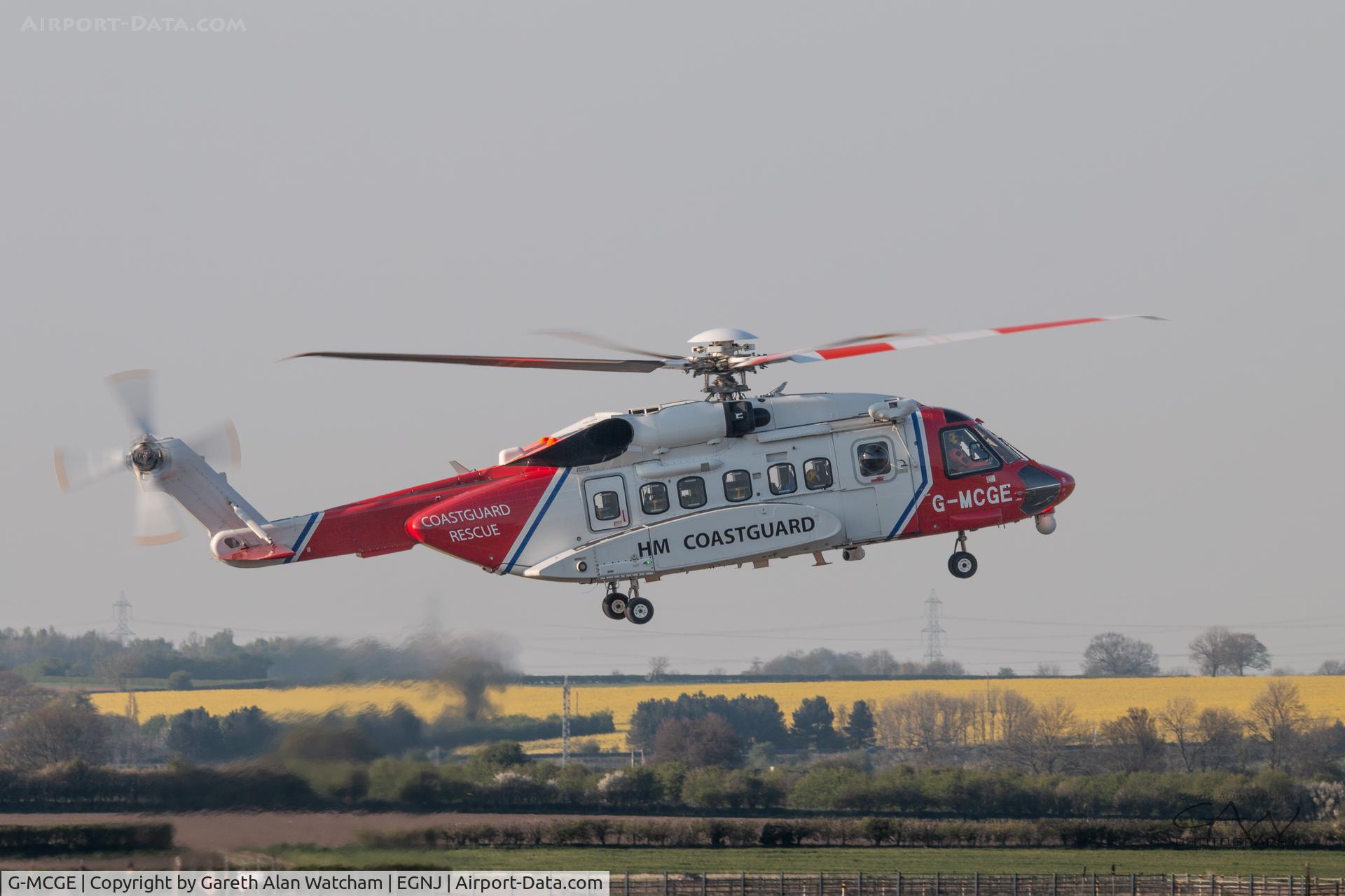 G-MCGE, 2014 Sikorsky S-92A C/N 920214, G-MCGE Returning to Base