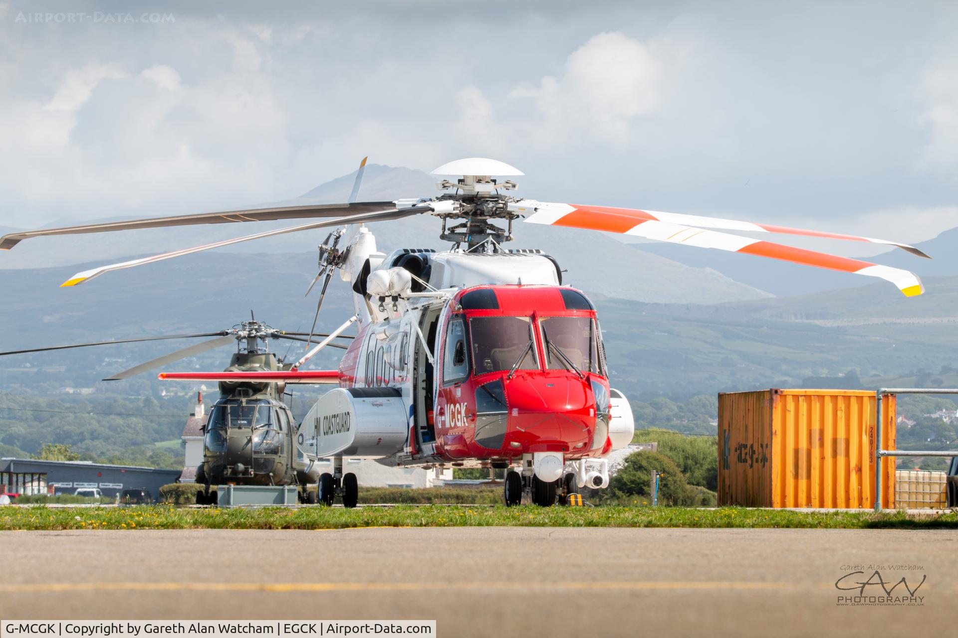 G-MCGK, 2014 Sikorsky S-92A C/N 920251, GMCGK on the pan at Caernarfon