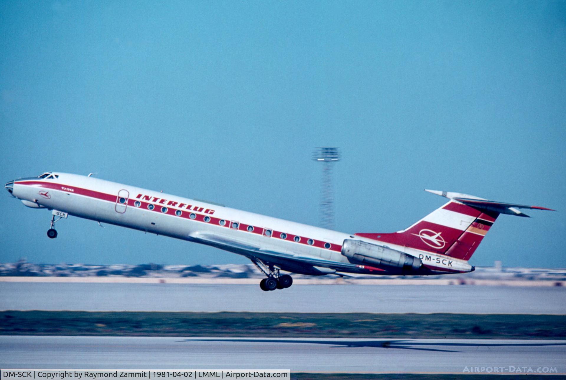 DM-SCK, Tupolev Tu-134A C/N (71)1351304/13-04, Tupolev Tu134A DM-SCK Interflug