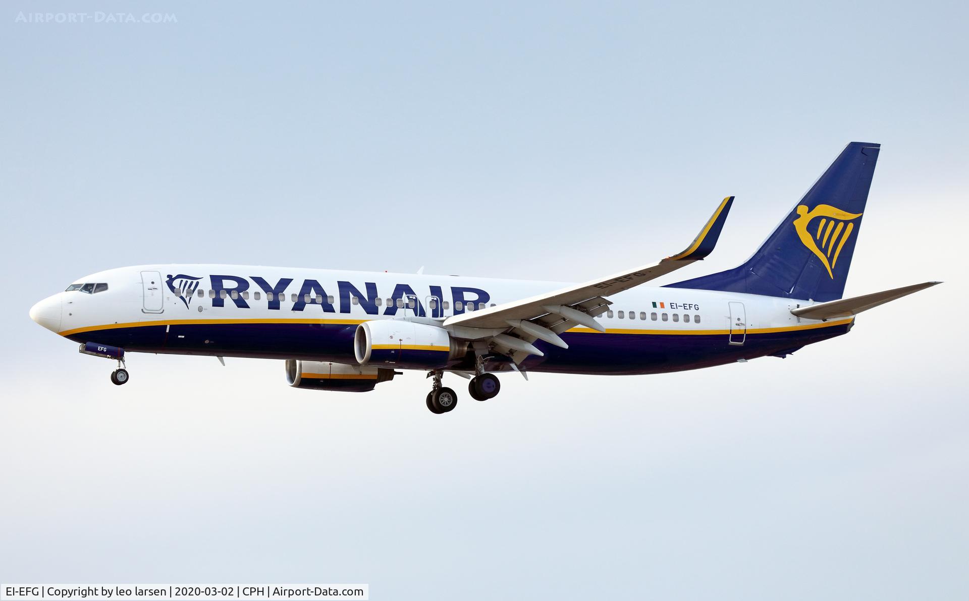 EI-EFG, 2009 Boeing 737-8AS C/N 35014, Copenhagen 2.3.2020