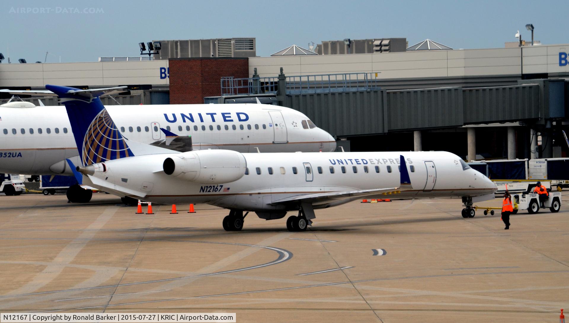 N12167, 2004 Embraer ERJ-145XR (EMB-145XR) C/N 14500834, Push back  RIC
