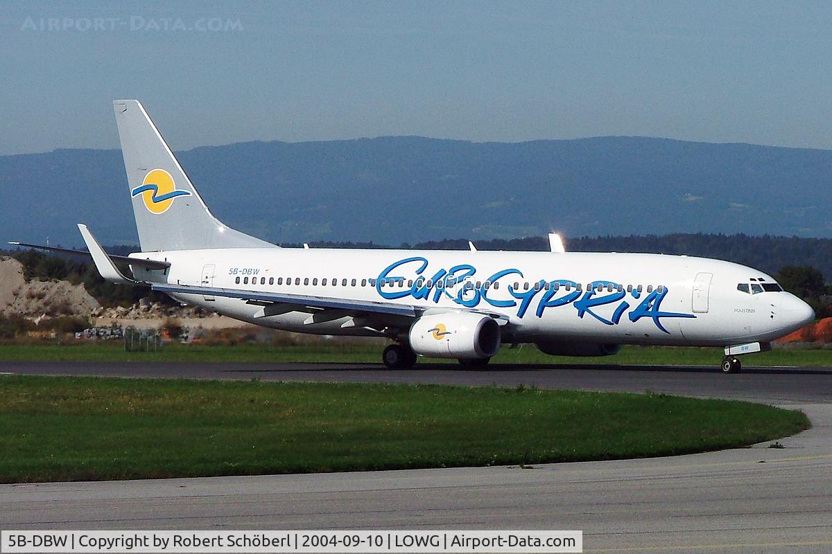 5B-DBW, 2003 Boeing 737-8Q8 C/N 30671, 5B-DBW @ LOWG