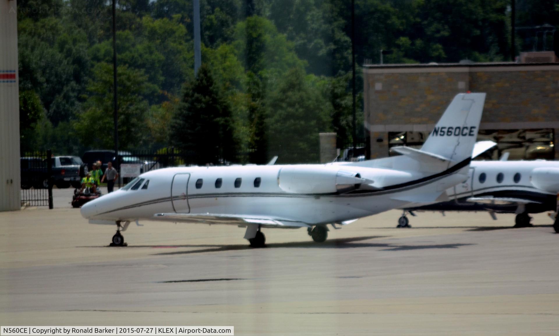 N560CE, 1998 Cessna 560XL Citation Excel C/N 560-5012, Parked Lexington