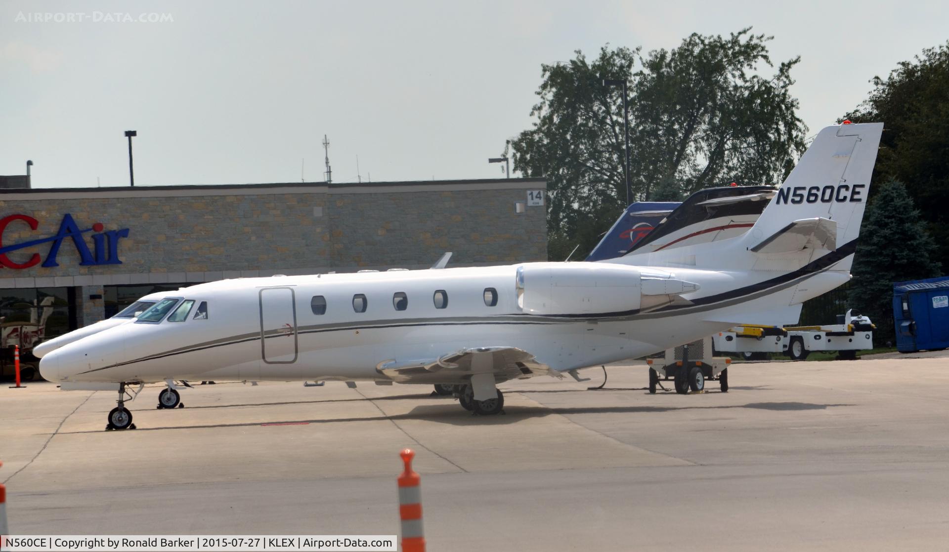 N560CE, 1998 Cessna 560XL Citation Excel C/N 560-5012, Parked Lexington