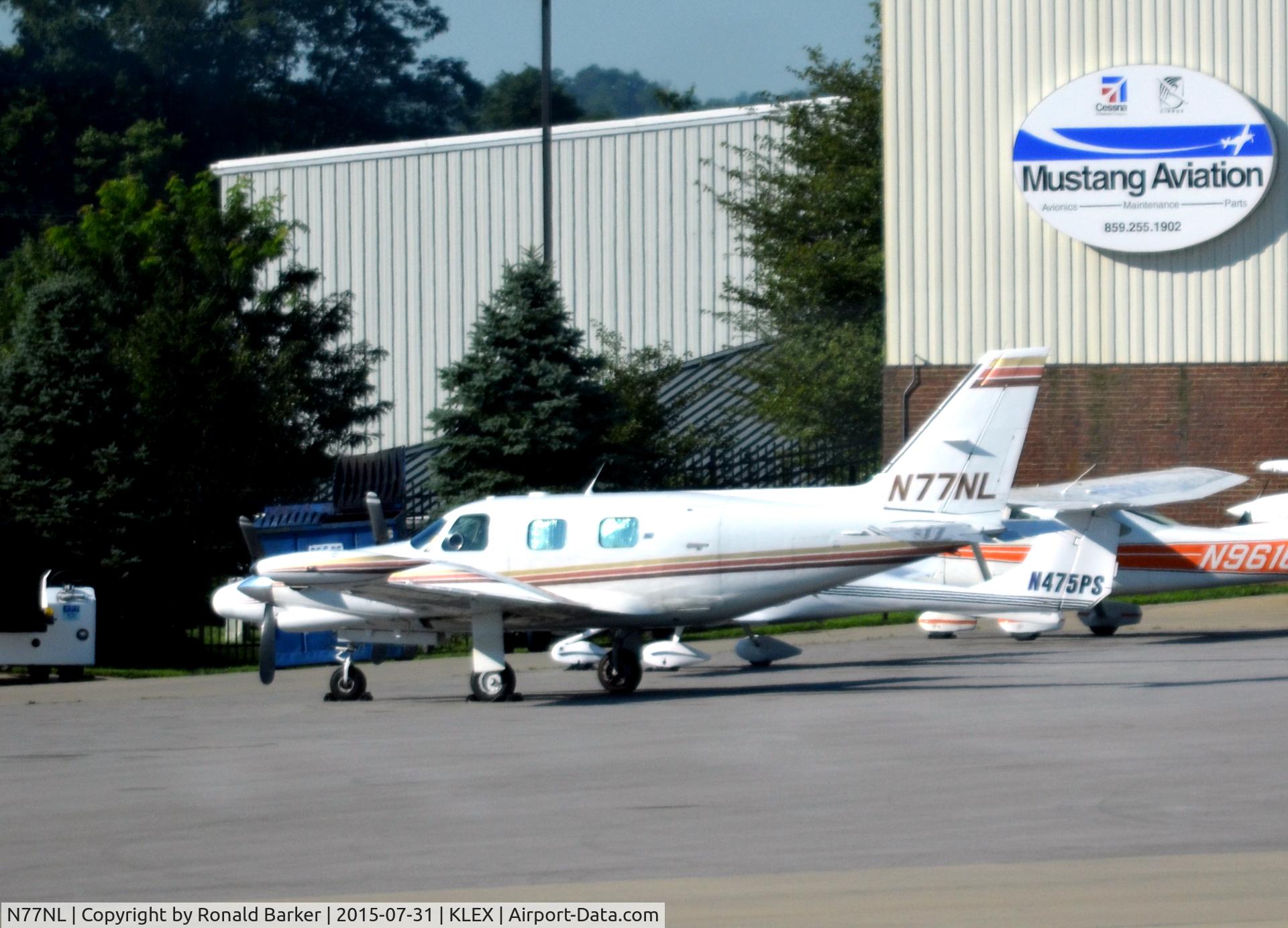 N77NL, 1977 Piper PA-31T C/N 31T-7720038, Parked Lexington