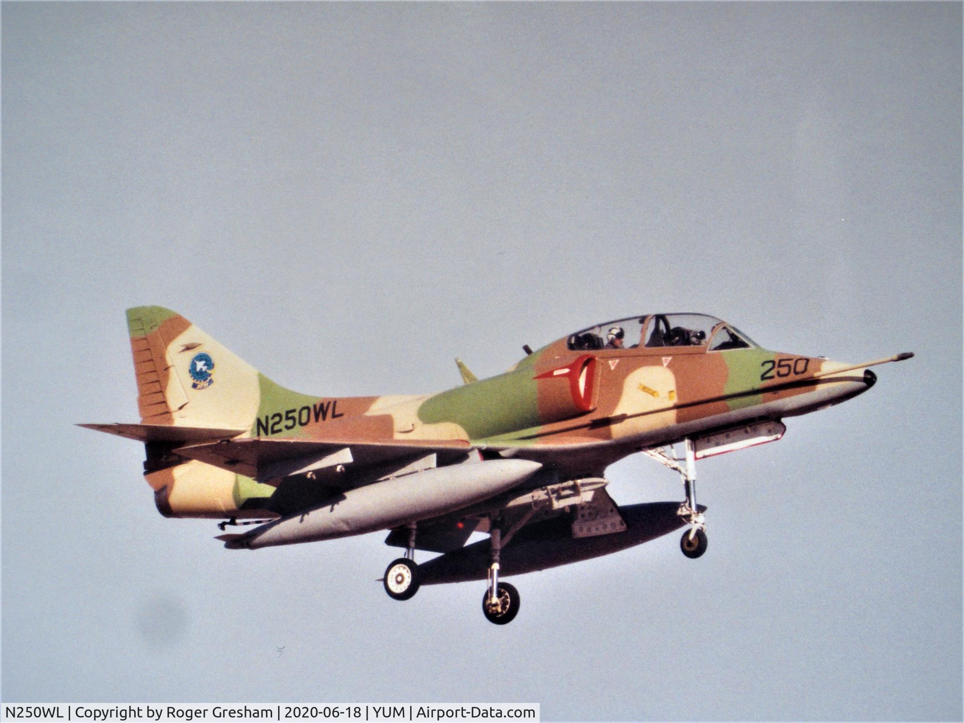 N250WL, 1968 Douglas TA-4J Skyhawk C/N 13499, N250WL on short final at MCAS Yuma Az.