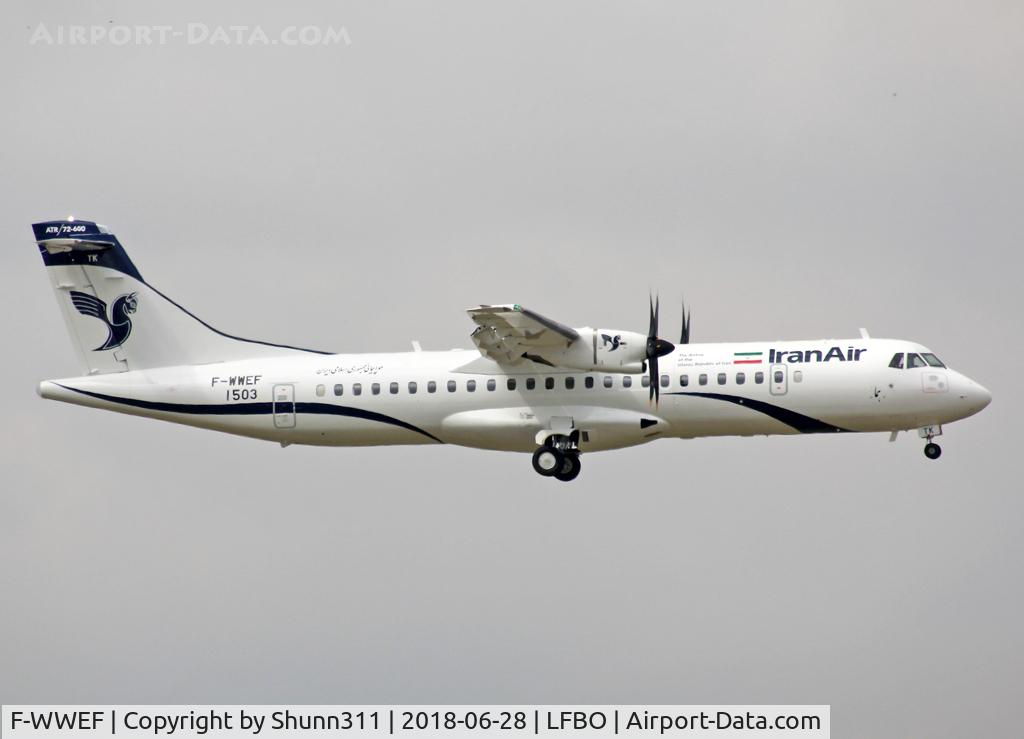 F-WWEF, 2018 ATR 72-600 C/N 1503, C/n 1503 - To be EP-ITK