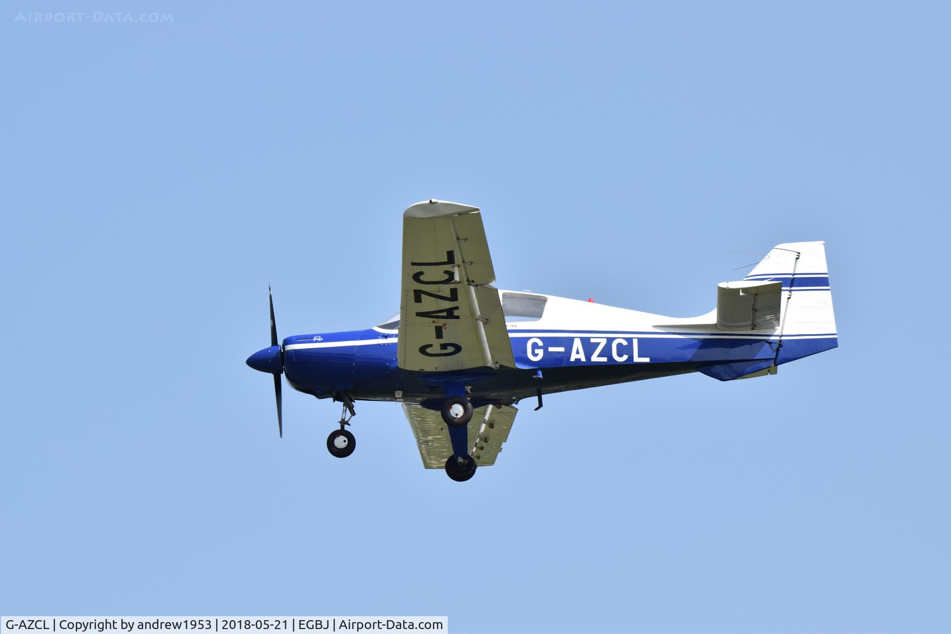 G-AZCL, 1969 Beagle B-121 Pup Series 2 (Pup 150) C/N B121-154, G-AZCL landing at Gloucestershire Airport.