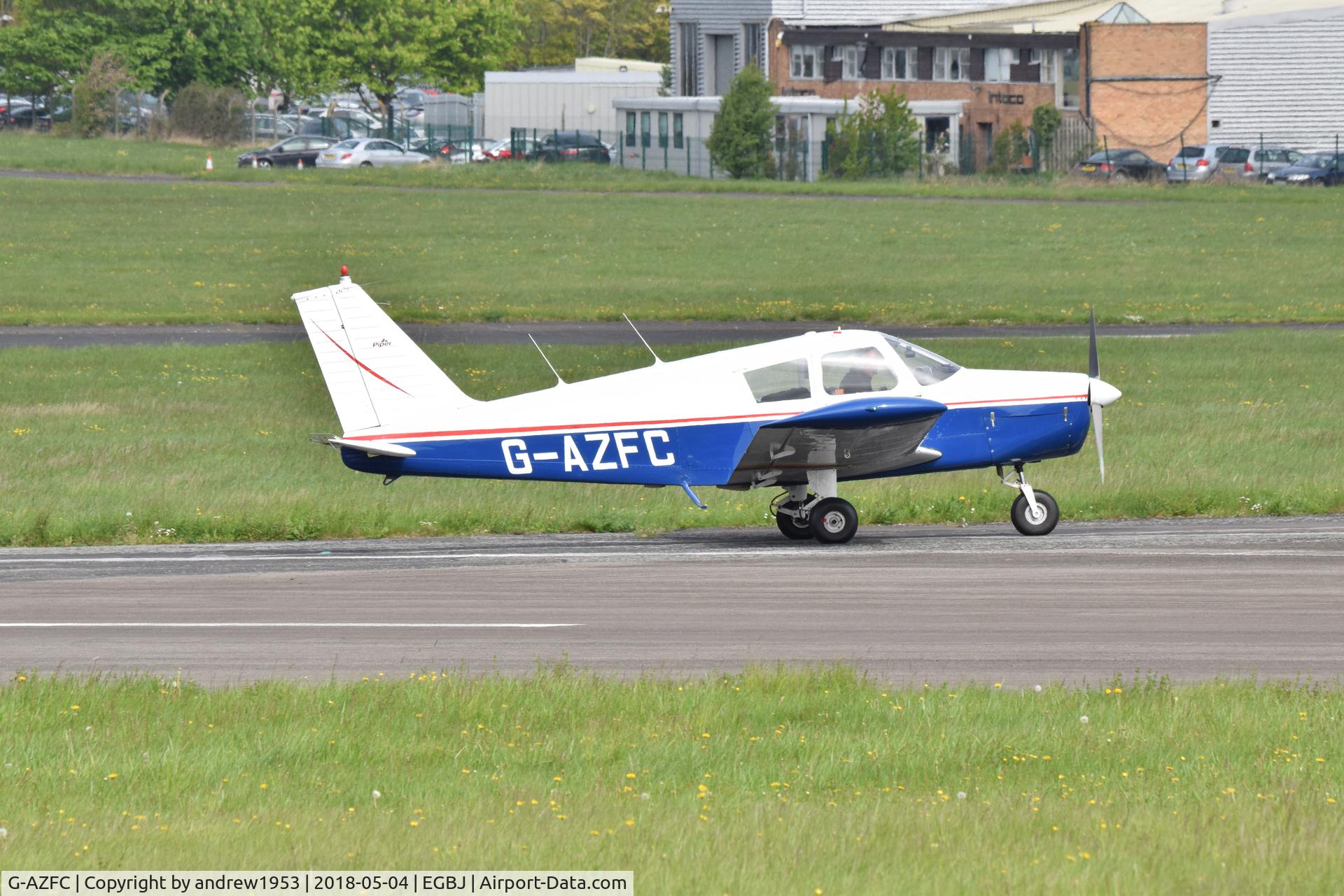 G-AZFC, 1971 Piper PA-28-140 Cherokee C/N 28-7125486, G-AZFC at Gloucestershire Airport.