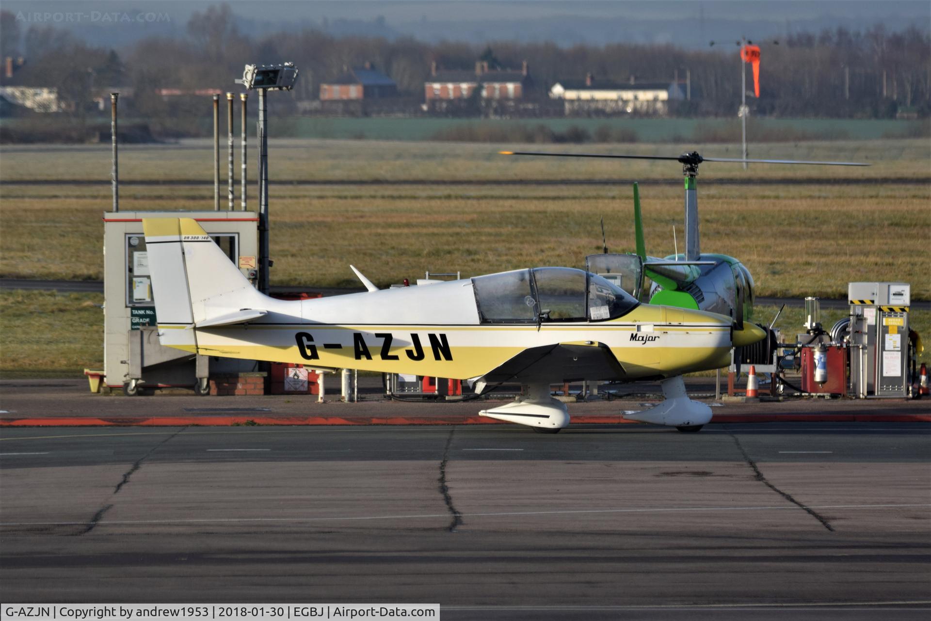 G-AZJN, 1972 Robin DR-300-140 C/N 642, G-AZJN at the pumps at Gloucestershire Airport.