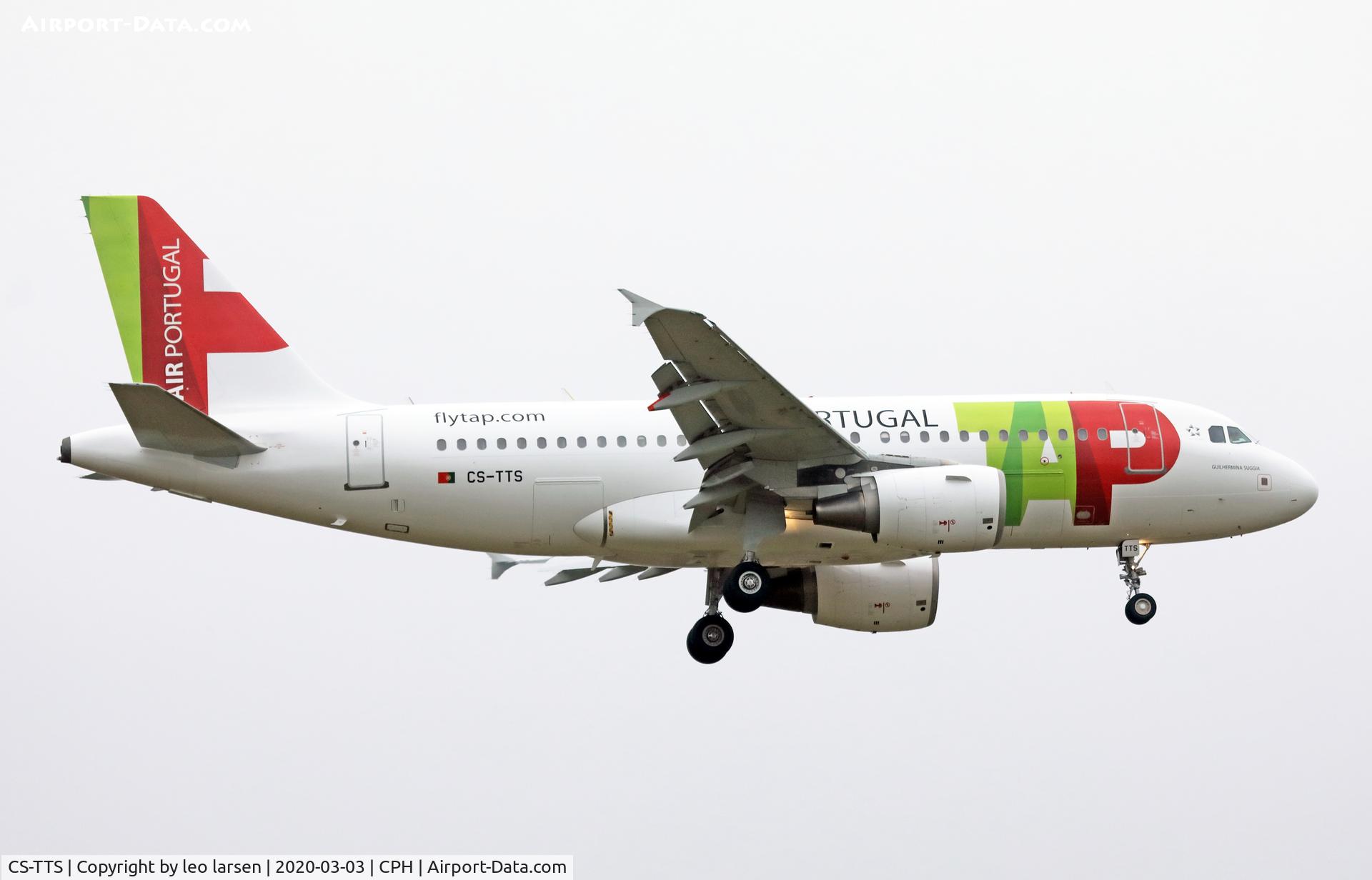 CS-TTS, 2002 Airbus A319-112 C/N 1765, Copenhagen 3.3.2020