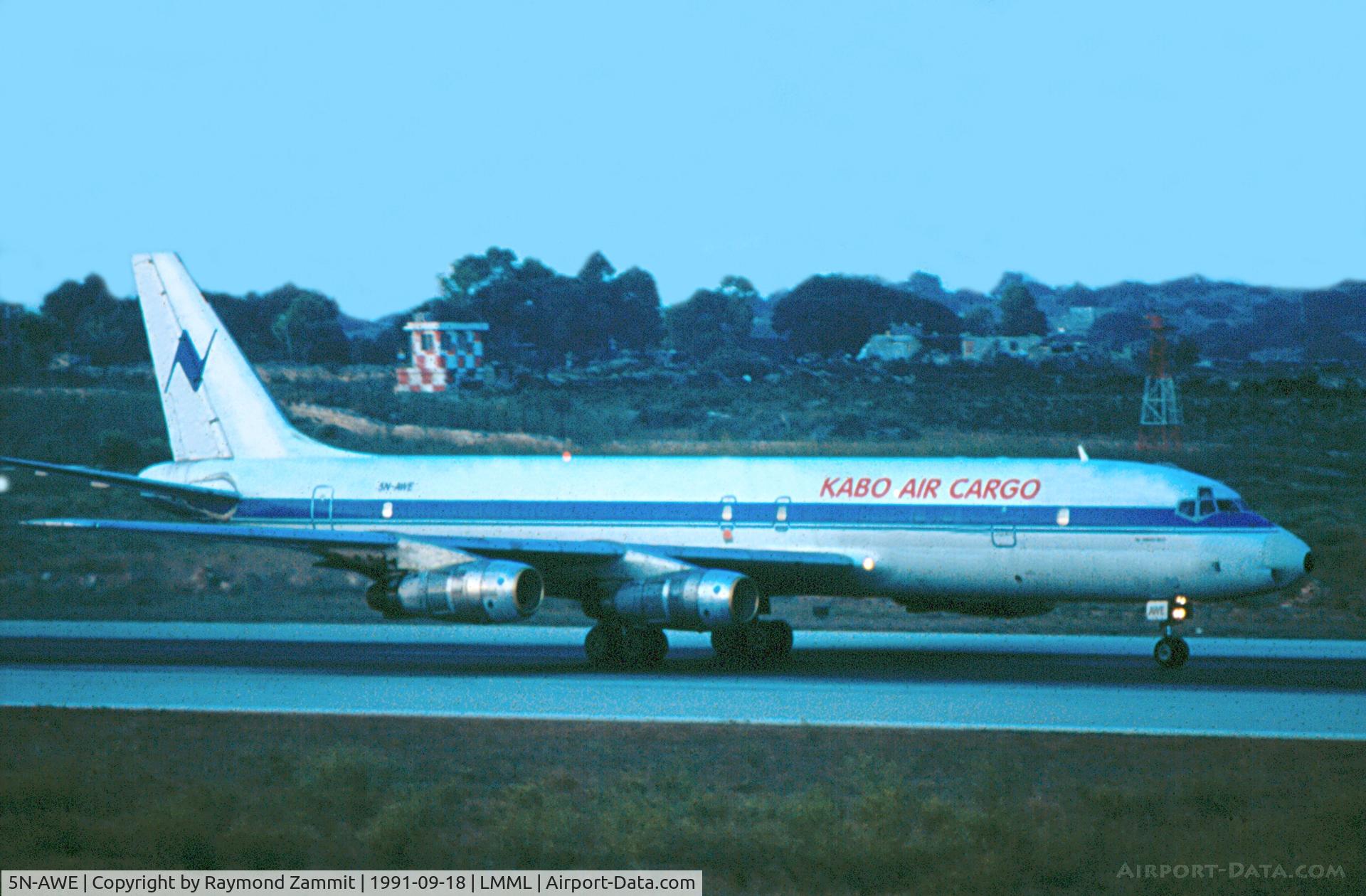 5N-AWE, 1965 Douglas DC-8-55 C/N 45753, DC-8 5N-AWE Kabo Air Cargo