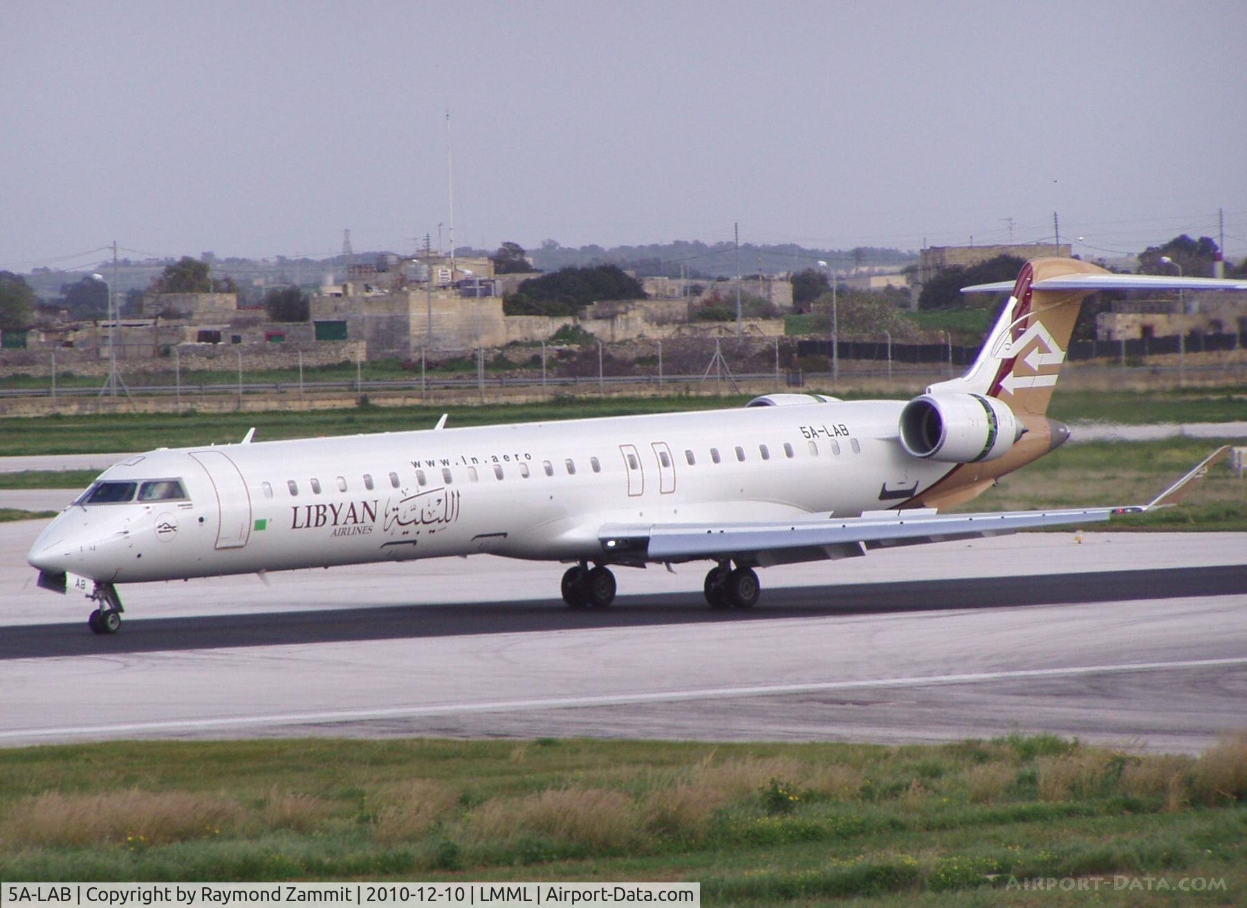 5A-LAB, 2007 Bombardier CRJ-900ER (CL-600-2D24) C/N 15121, Bombardier CRJ900ER 5A-LAB Libyan Airlines