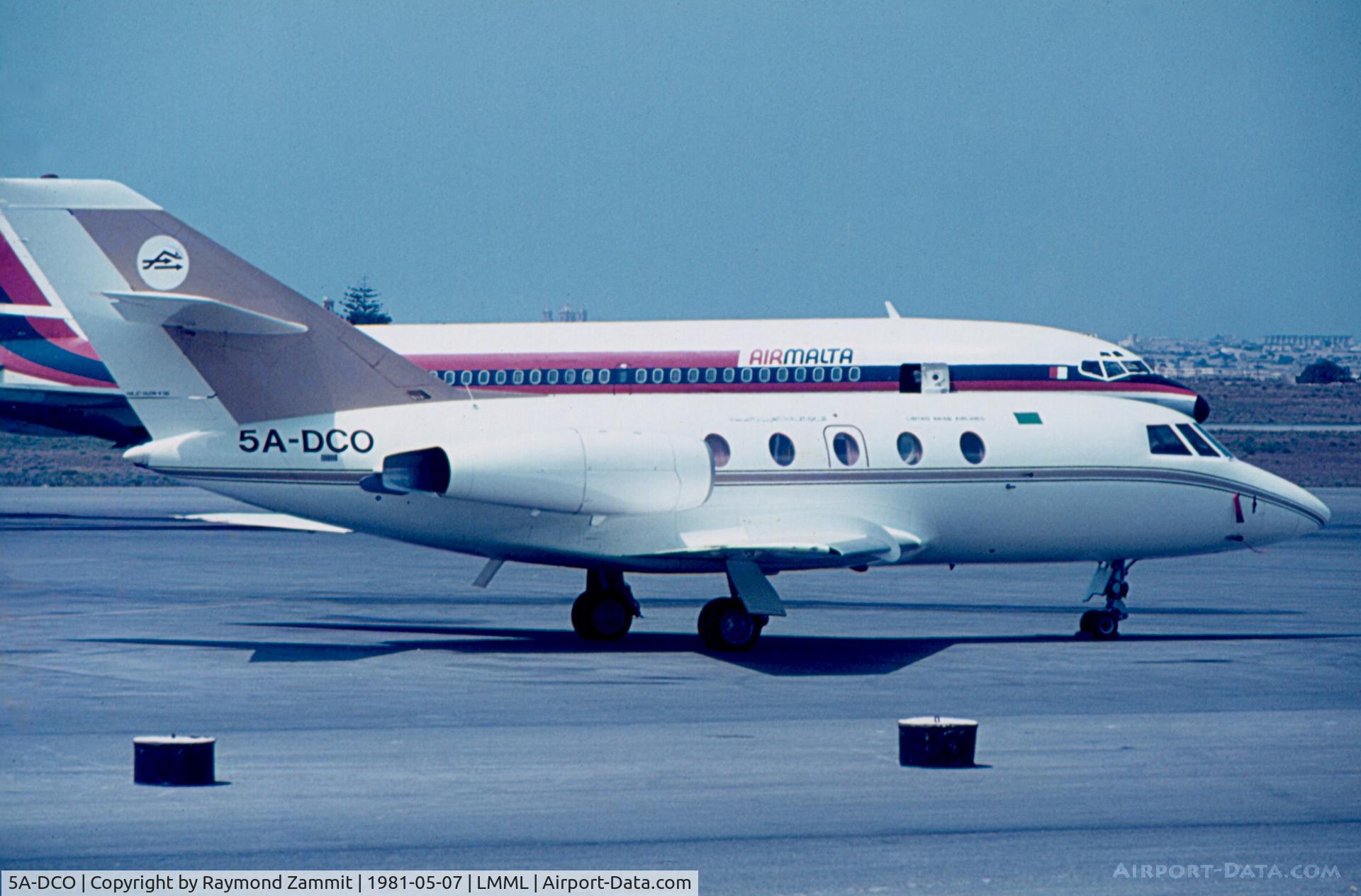 5A-DCO, 1970 Dassault Falcon (Mystere) 20C C/N 190, Dassault Falcon 20 5A-DCO Libyan Arab Airlines