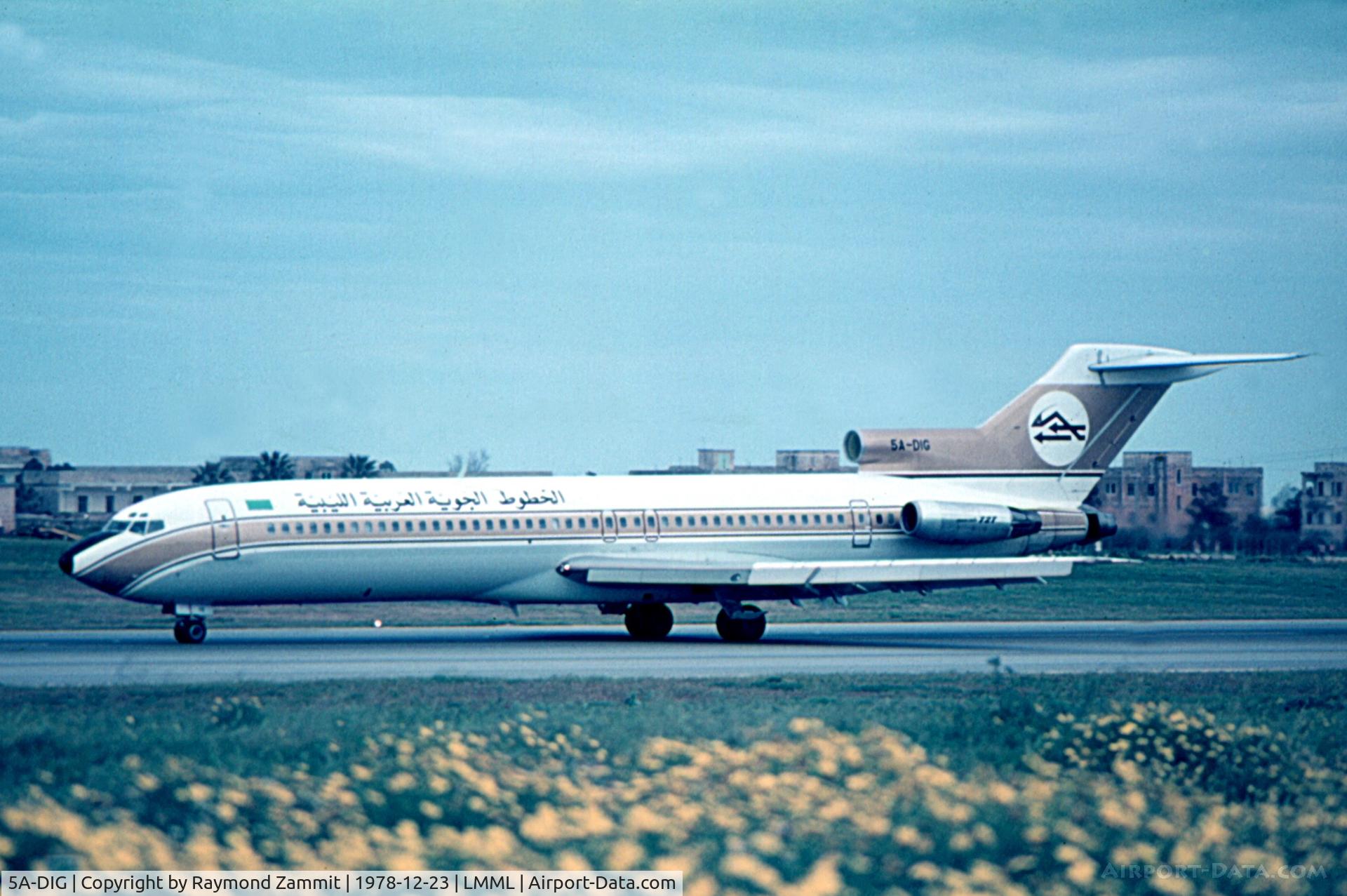 5A-DIG, 1977 Boeing 727-2L5 C/N 21333, B727 5A-DIG Libyan Arab Airlines