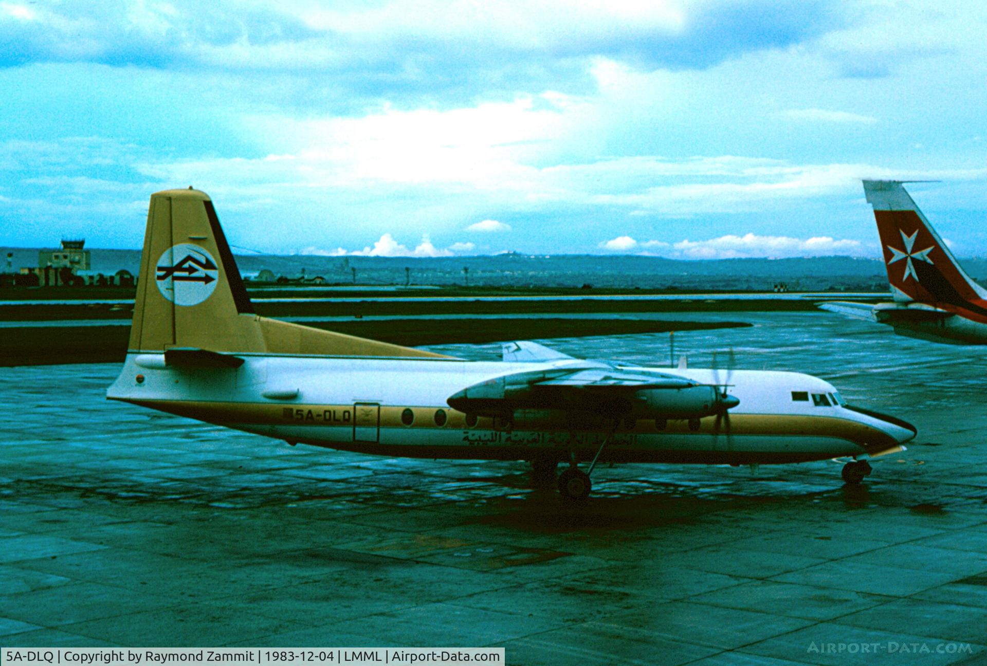 5A-DLQ, 1982 Fokker F.27-600 Friendship C/N 10646, Fokker F27 Friendship 5A-DLQ Libyan Arab Airlines