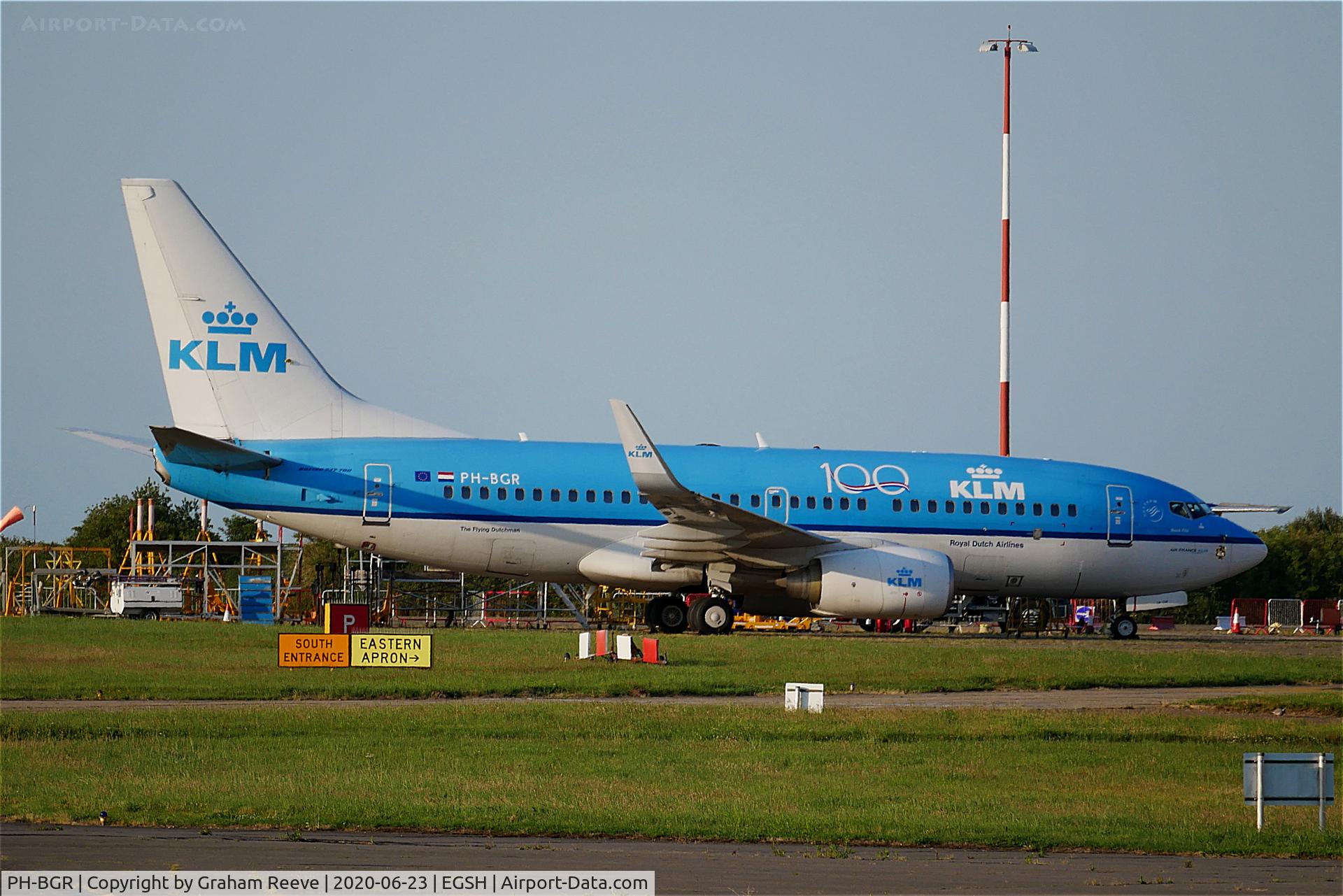 PH-BGR, 2011 Boeing 737-7K2 C/N 39446, Parked at Norwich.