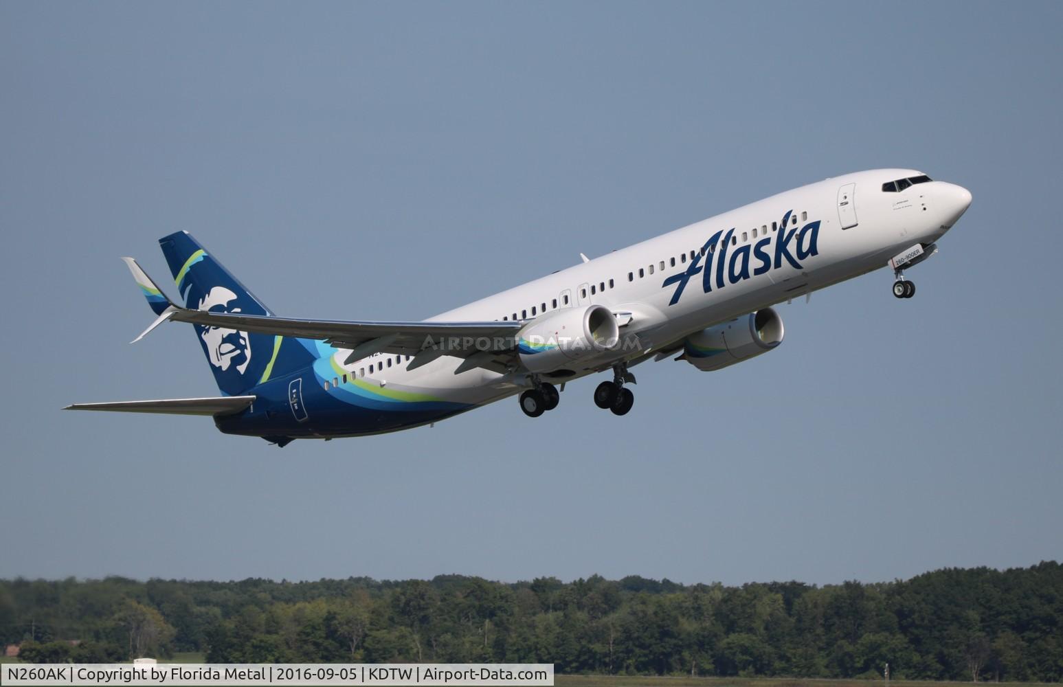 N260AK, 2016 Boeing 737-990/ER C/N 36349, DTW 2016