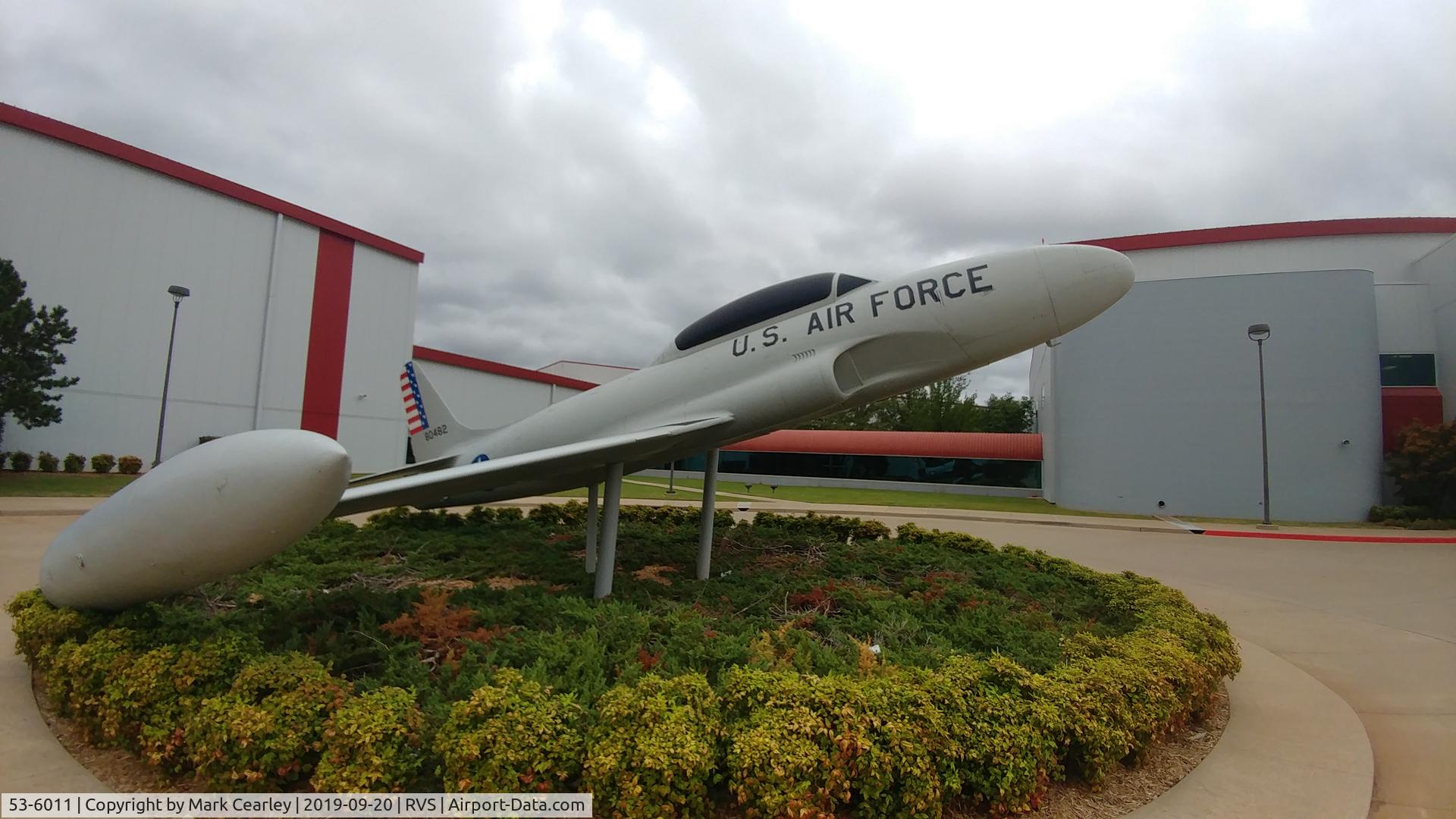 53-6011, 1953 Lockheed T-33A Shooting Star C/N 580-9543, Aircraft was once owned by NASA.  It is believed this was used in the late 1950's-early 1960's by the Mercury Astronauts. It was received by Tulsa Technology Center in or around August of 1986 was then painted in the NASA BLUE & WHITE.