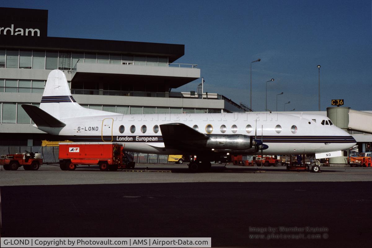 G-LOND, 1957 Vickers Viscount 806 C/N 257, This image is available for purchase at the link below.
