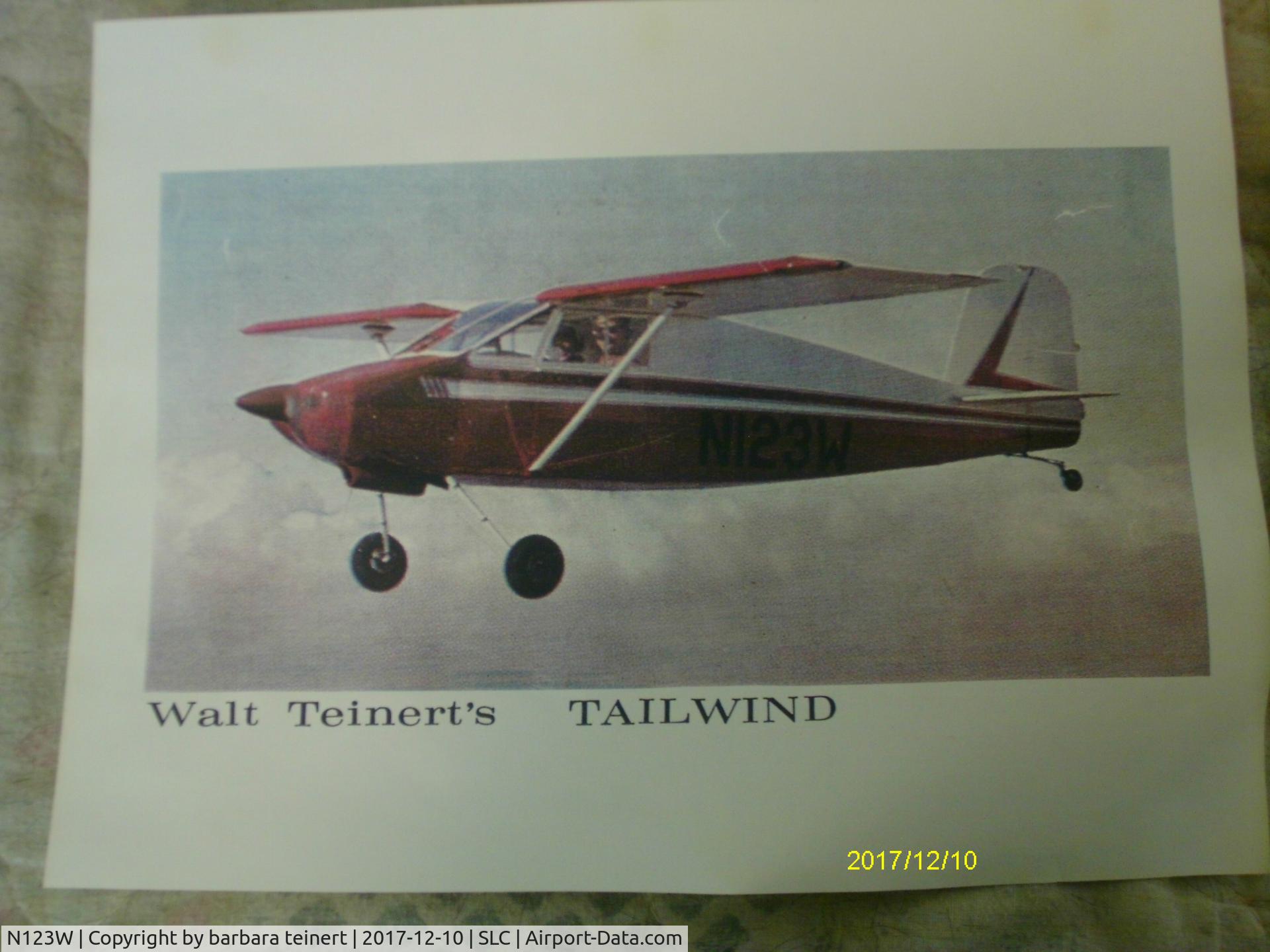 N123W, 1961 Wittman W-8  Tailwind C/N 58, sport aviation cover photo