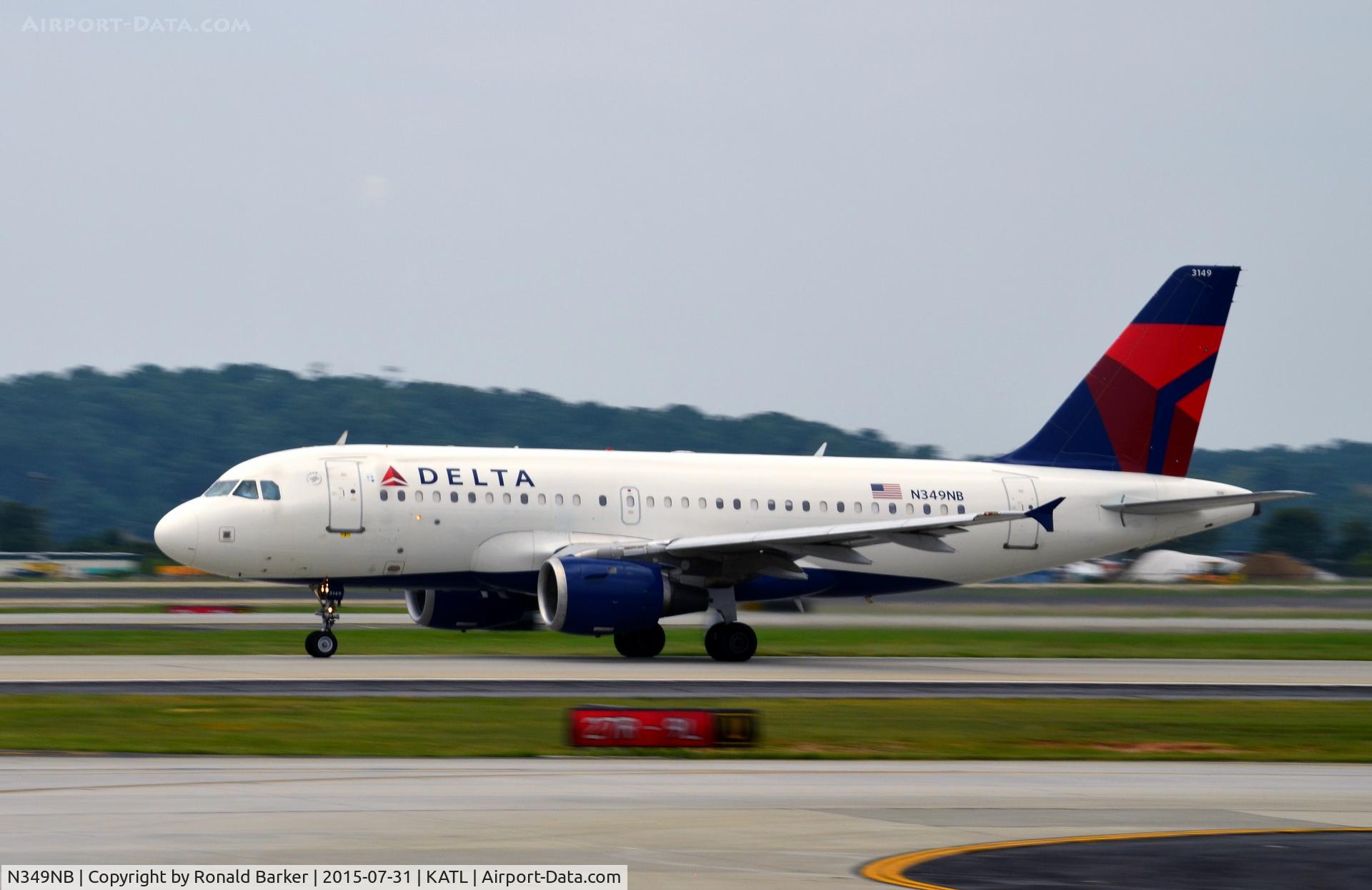 N349NB, 2002 Airbus A319-114 C/N 1815, Takeoff Atlanta