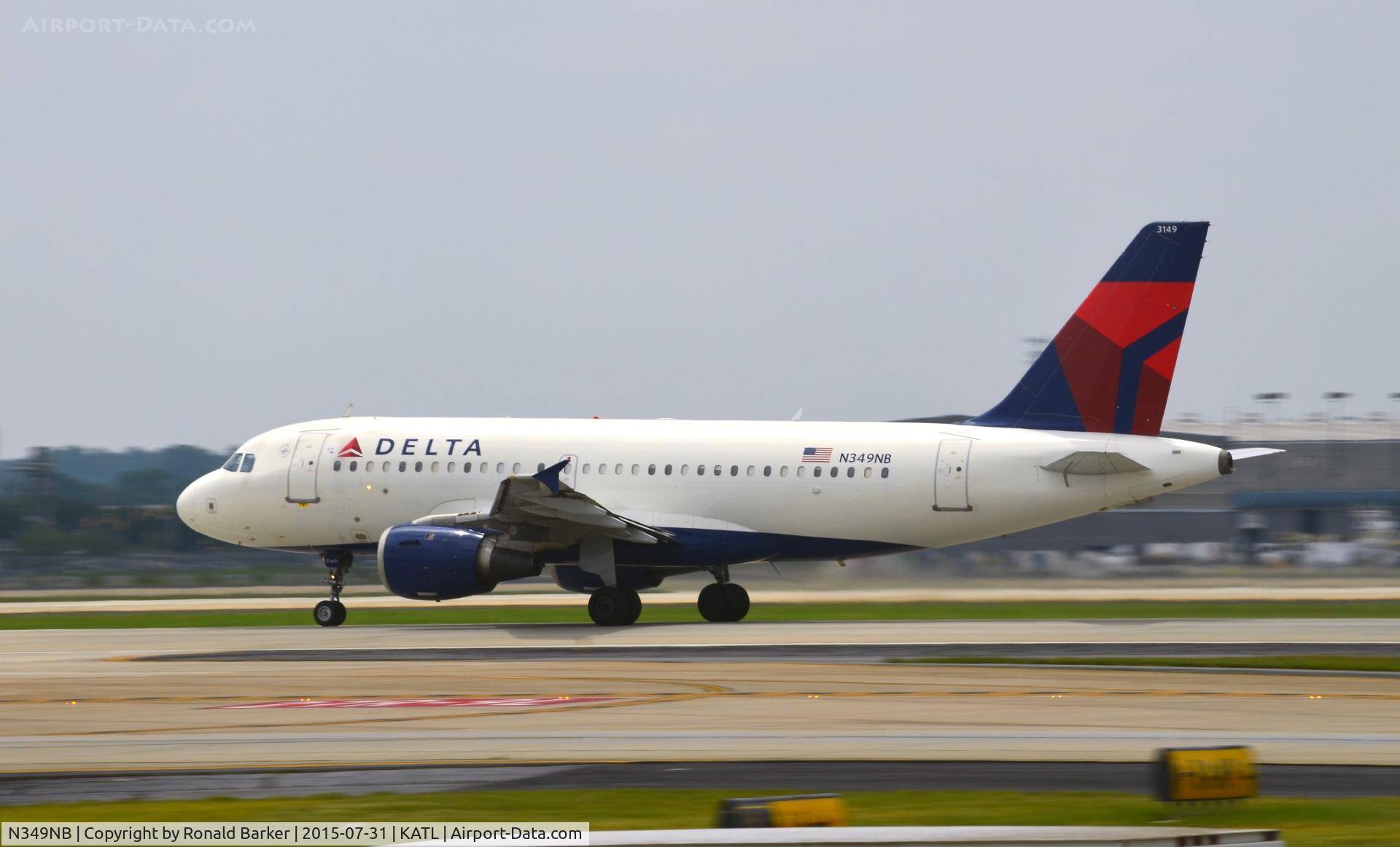 N349NB, 2002 Airbus A319-114 C/N 1815, Takeoff Atlanta
