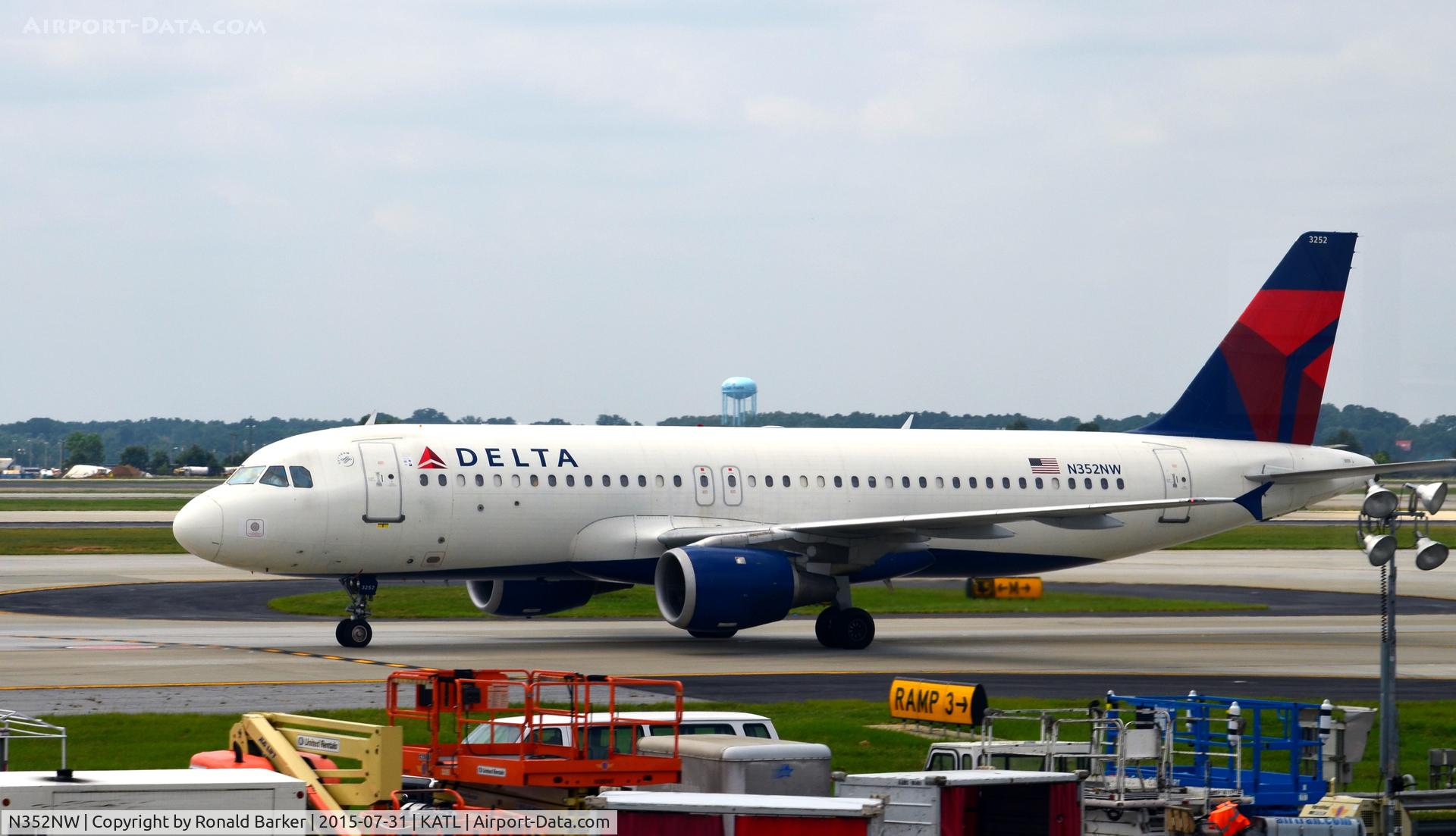 N352NW, 1998 Airbus A320-212 C/N 778, Taxi Atlanta