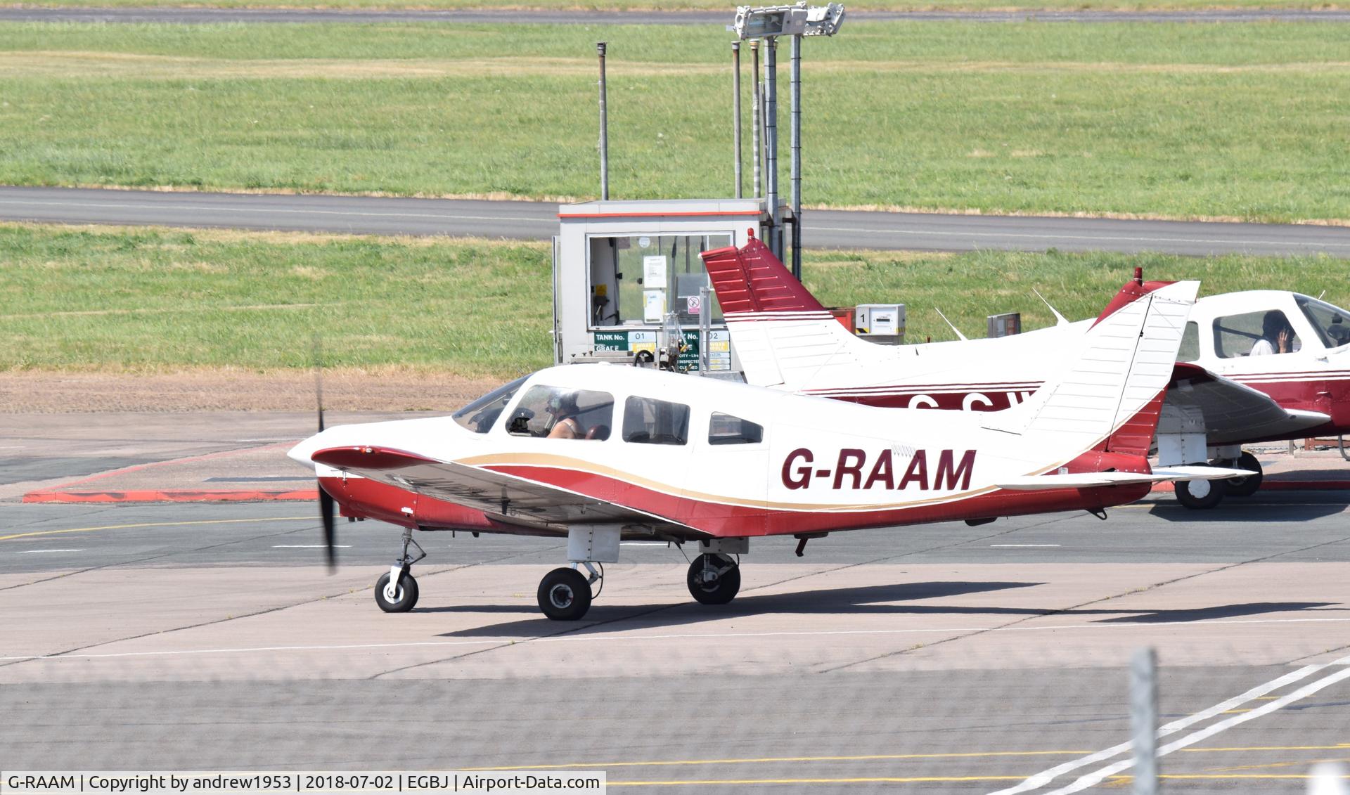 G-RAAM, 1980 Piper PA-28-161 Cherokee Warrior II C/N 28-8016276, G-RAAM at Gloucestershire Airport.
