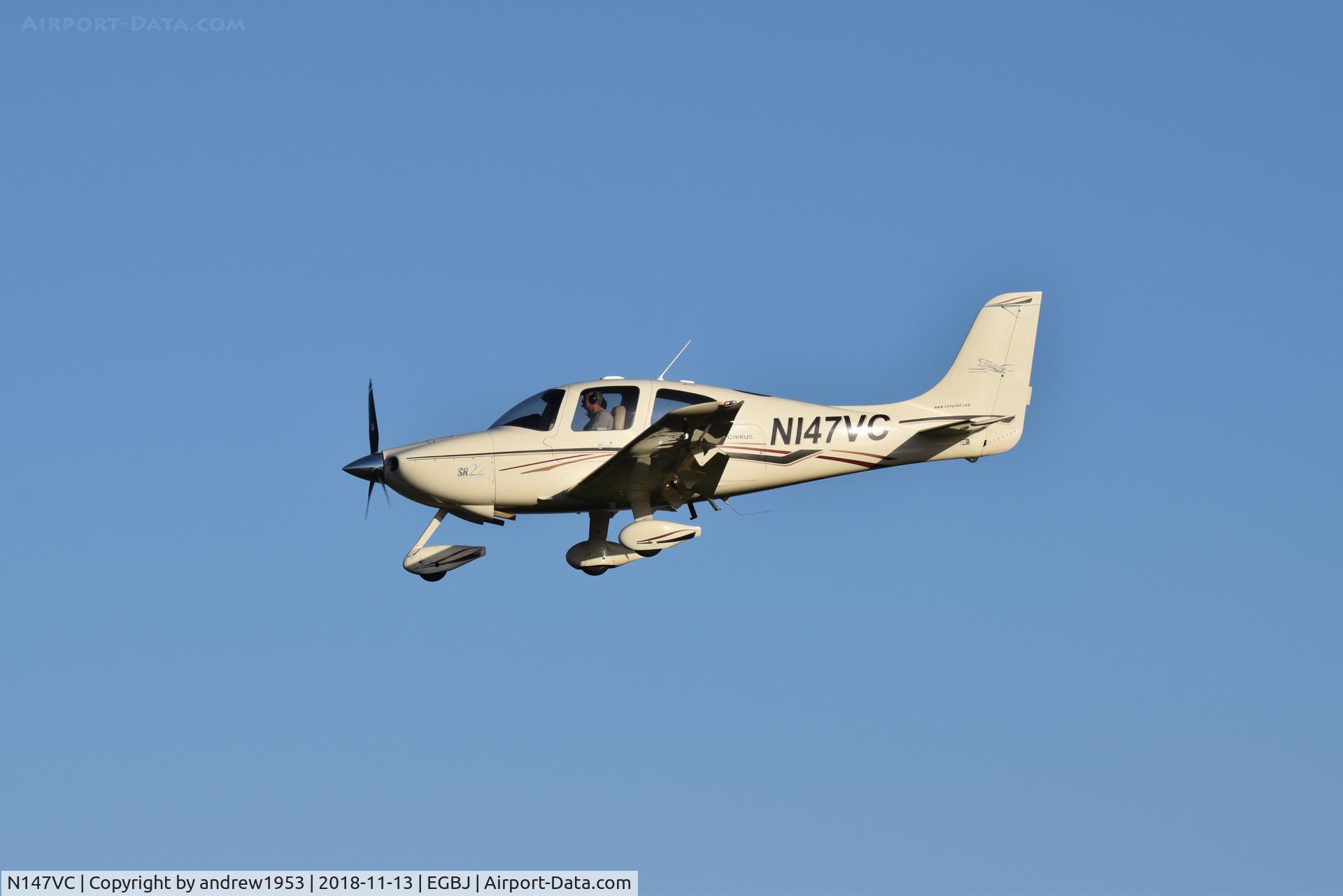 N147VC, 2003 Cirrus SR22 C/N 0689, N147VC landing at Gloucestershire Airport.