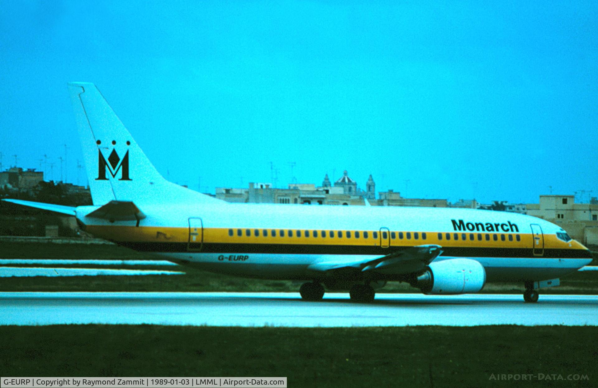 G-EURP, 1988 Boeing 737-35B C/N 24237, B737-300 G-EURP Monarch Airlines