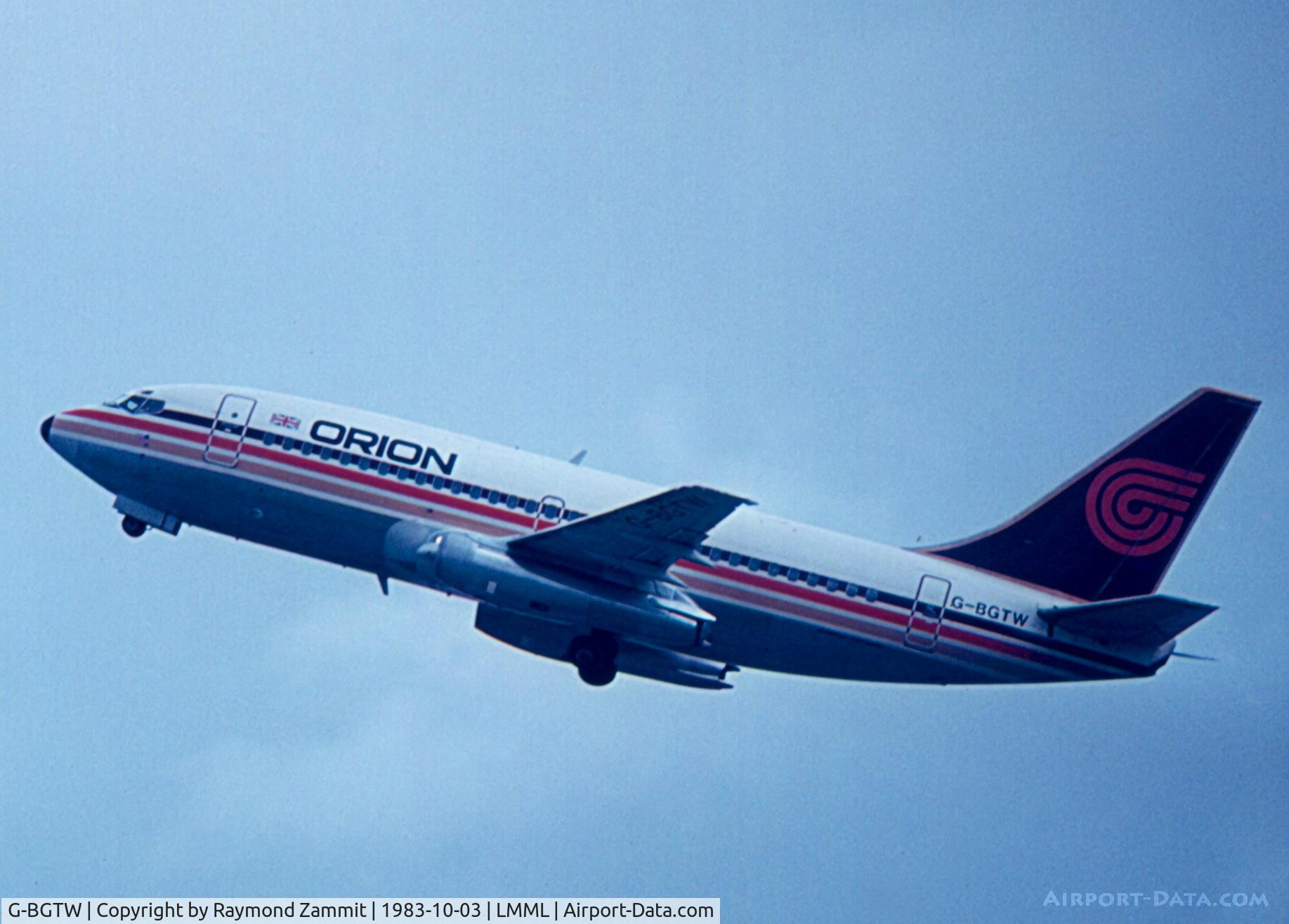 G-BGTW, 1980 Boeing 737-2T5 C/N 22023, B737-200 G-BGTW Orion Airways