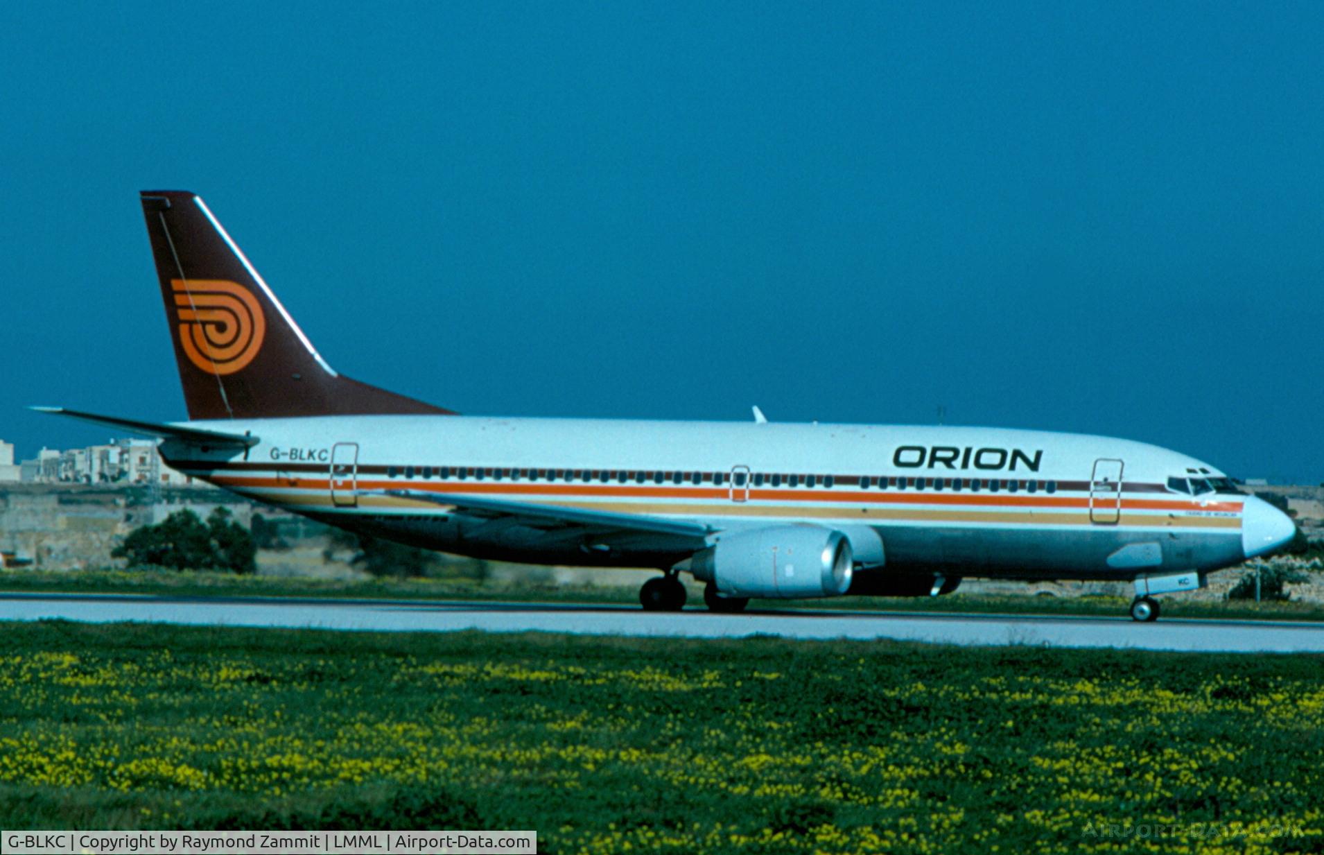 G-BLKC, 1985 Boeing 737-3T5 C/N 23061, B737-300 G-BLKC Orion Airways