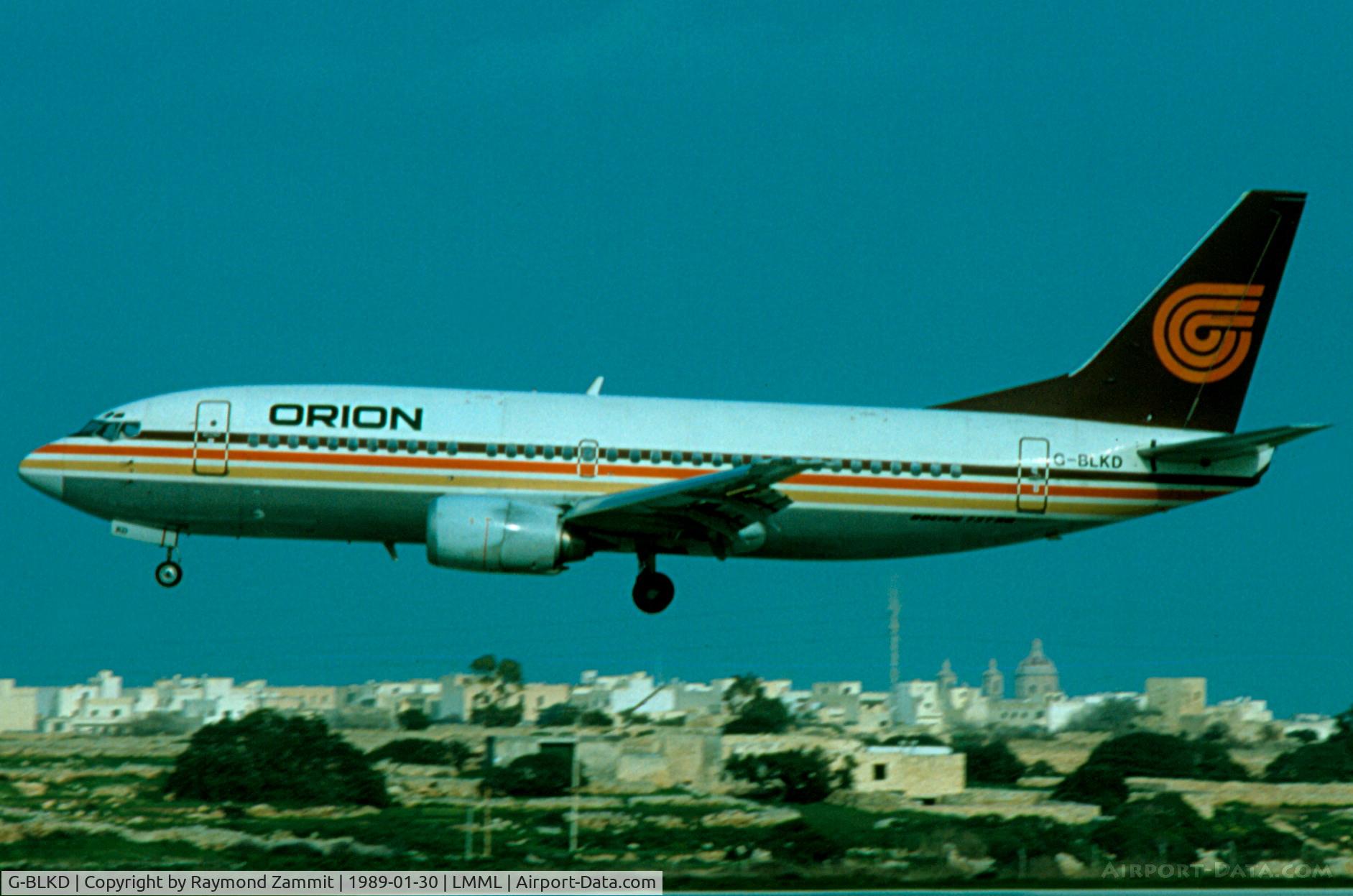 G-BLKD, 1985 Boeing 737-3T5 C/N 23062, B737-300 G-BLKD Orion Airways
