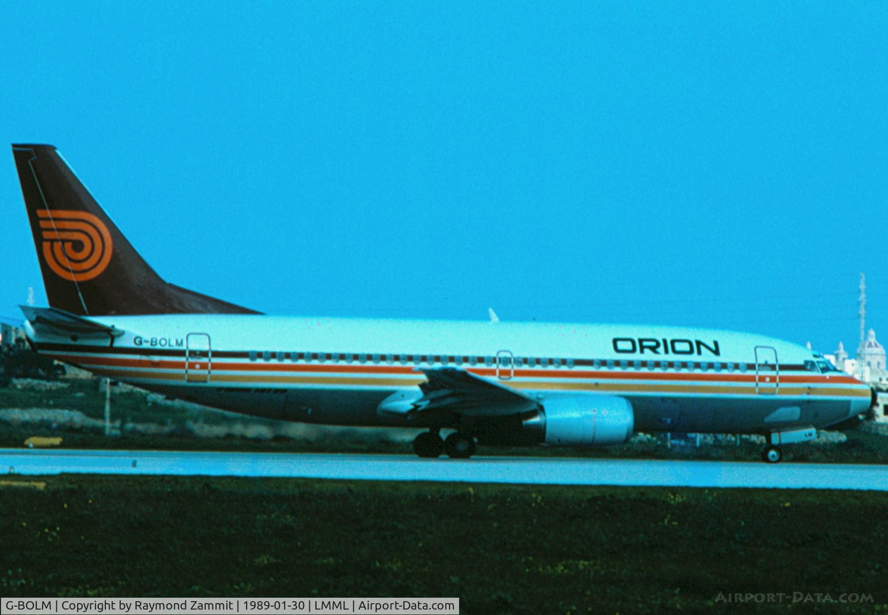 G-BOLM, 1988 Boeing 737-3T0 C/N 23942, B737-300 G-BOLM Orion Airways