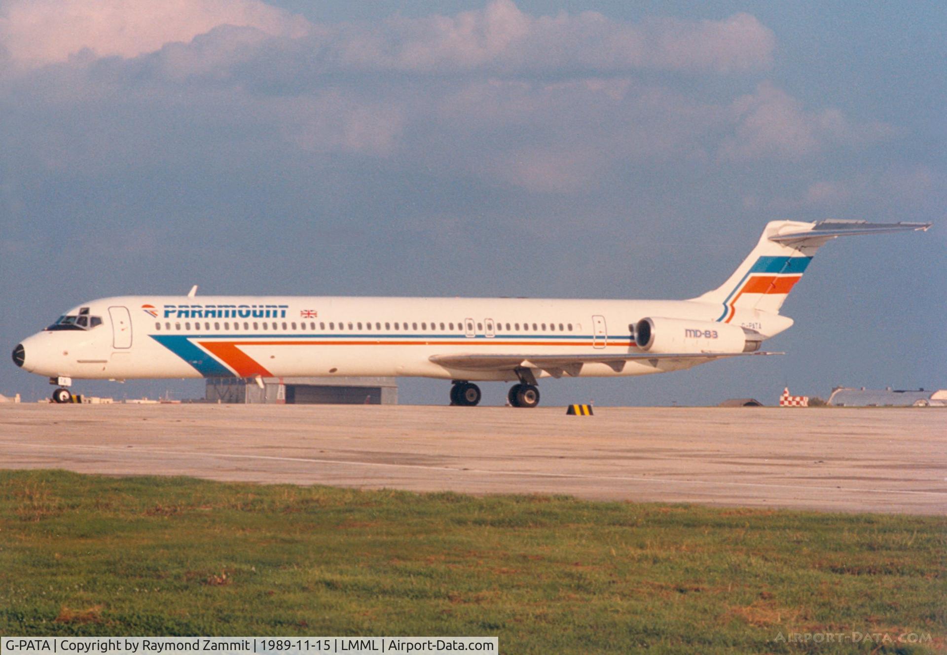 G-PATA, 1986 McDonnell Douglas MD-83 (DC-9-83) C/N 49398, McDonnell Douglas MD-83 G-PATA Paramount Airlines