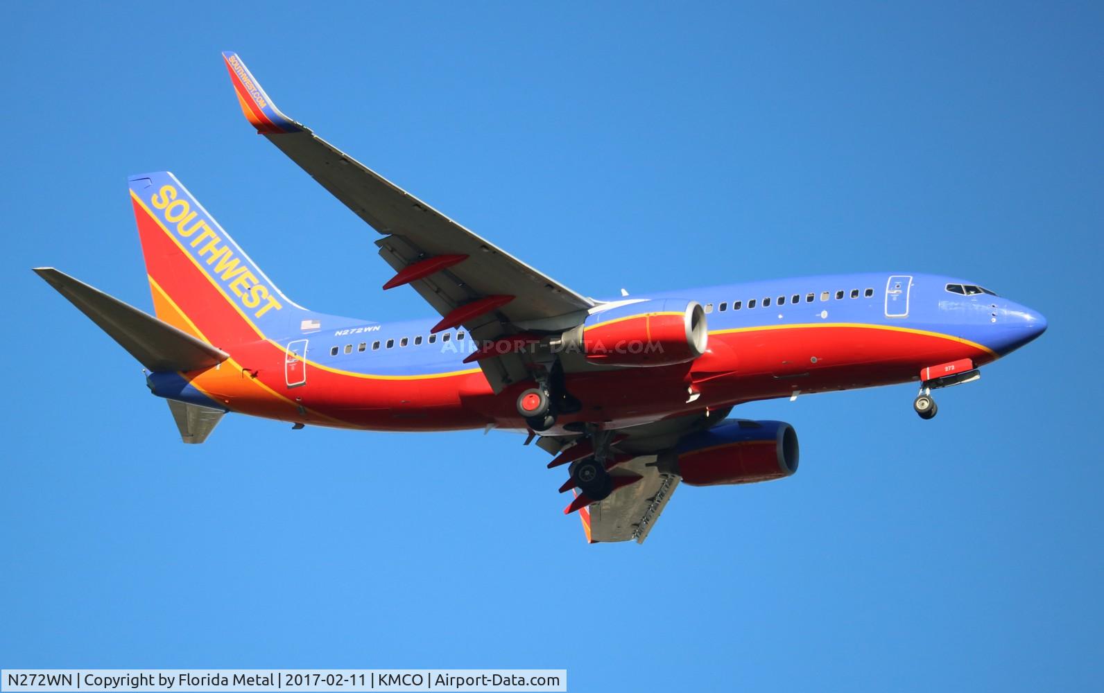 N272WN, 2007 Boeing 737-7H4 C/N 32527, MCO 2017