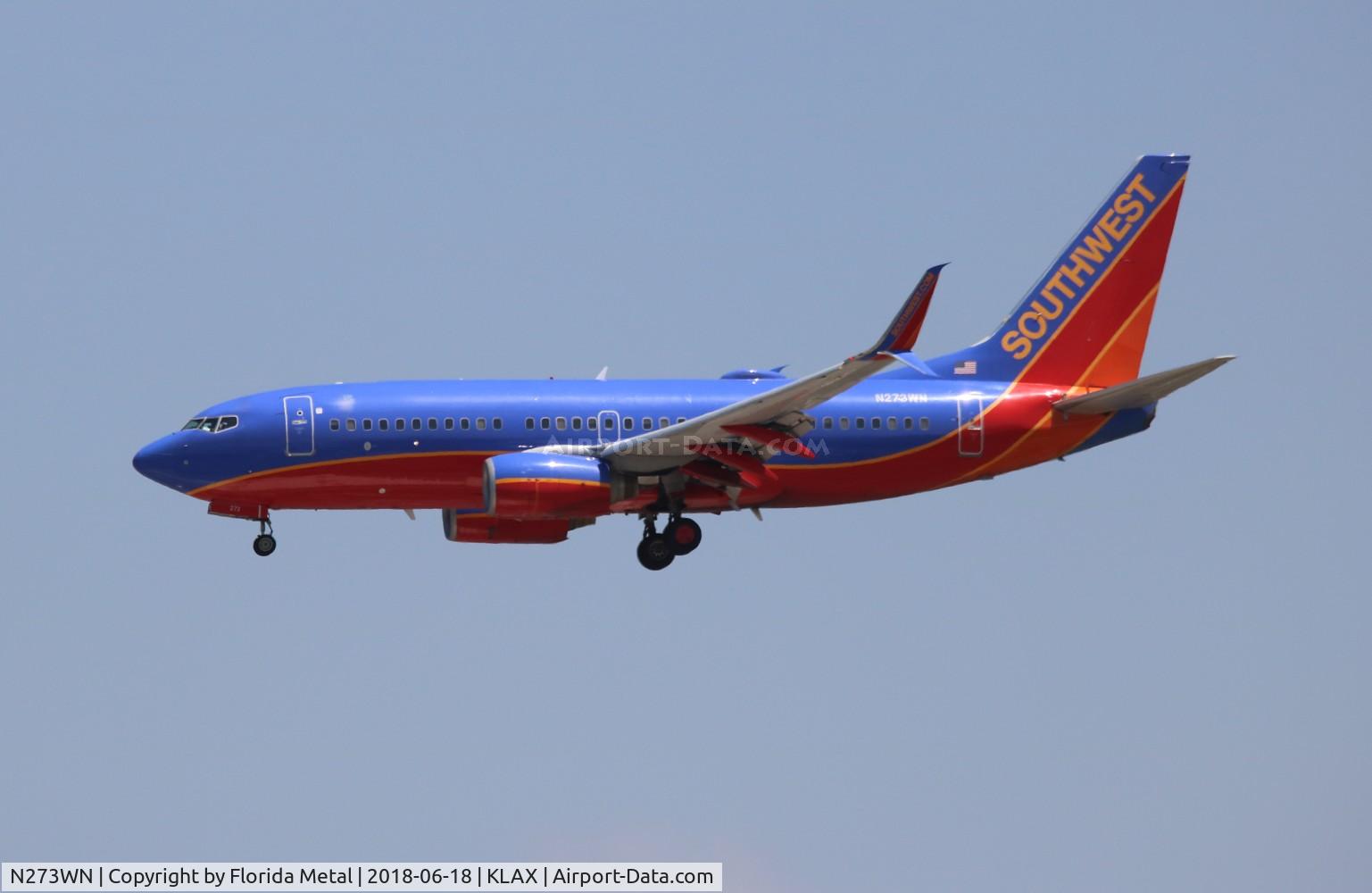 N273WN, 2007 Boeing 737-7H4 C/N 32528, LAX 2018