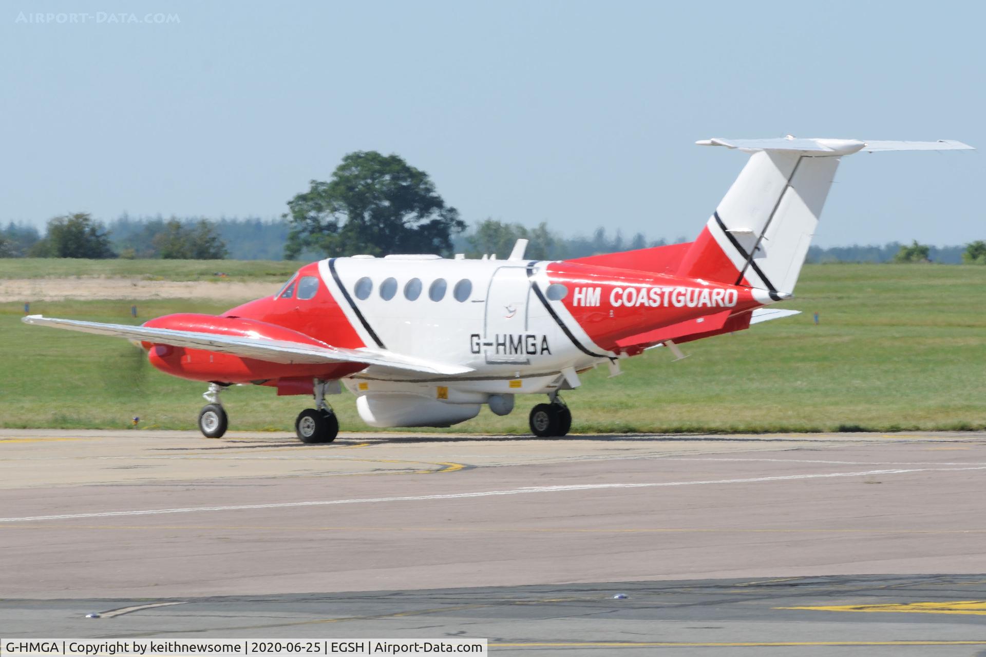 G-HMGA, 1980 Beech 200 Super King Air C/N BB-744, Arriving at Norwich for fuel stop.