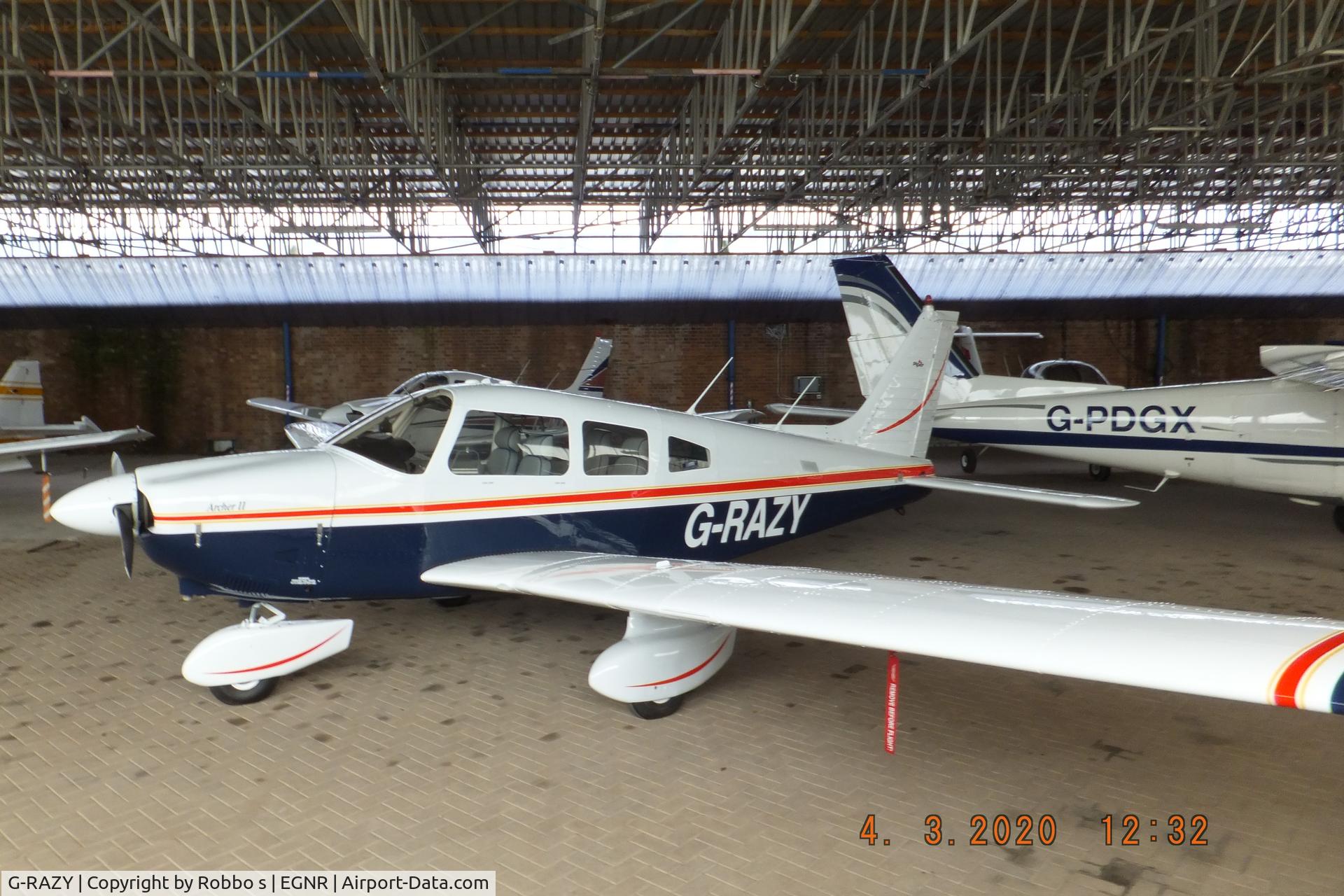 G-RAZY, 1979 Piper PA-28-181 Cherokee Archer II C/N 28-8090102, G-RAZY PA28 at EGNR.