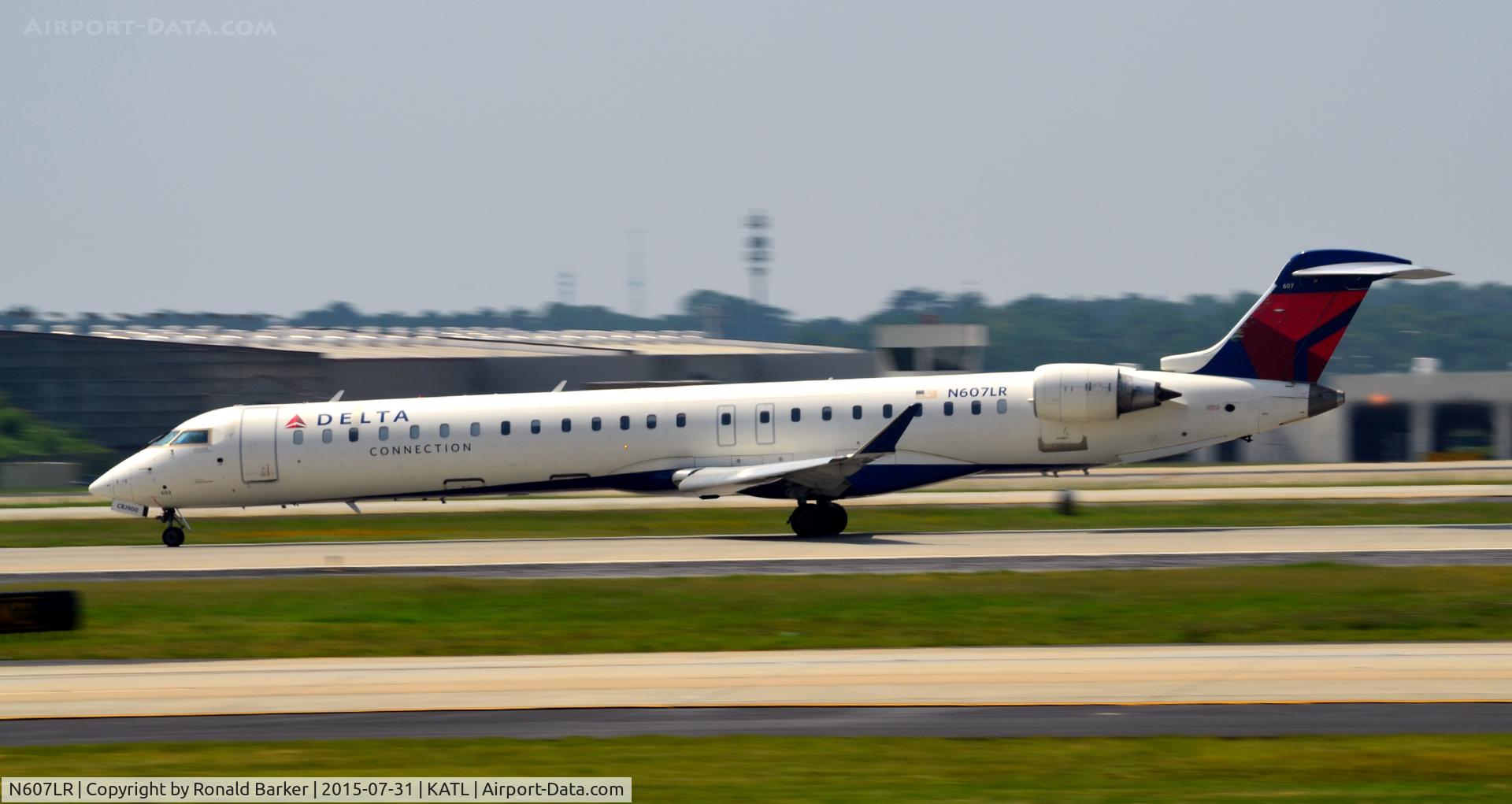 N607LR, 2008 Bombardier CRJ-900ER (CL-600-2D24) C/N 15178, Takeoff Atlanta