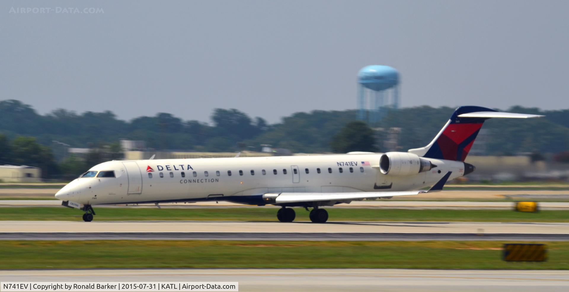 N741EV, 2004 Bombardier CRJ-701ER (CL-600-2C10) Regional Jet C/N 10155, Takeoff Atlanta