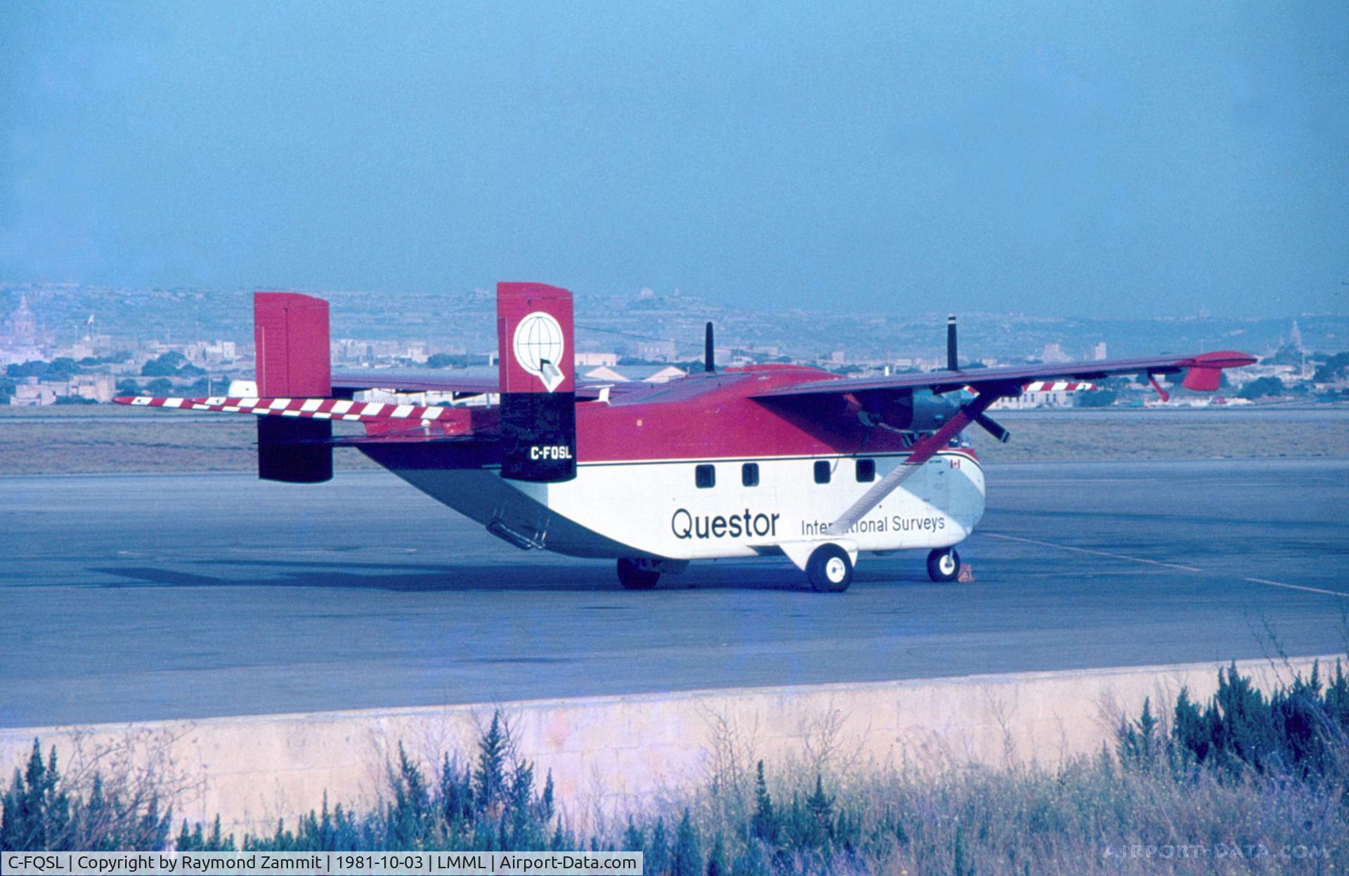 C-FQSL, 1970 Short SC-7 Skyvan 3 C/N SH.1883, Short SC-7 Skyvan 3 C-FQSL Questor Surveys