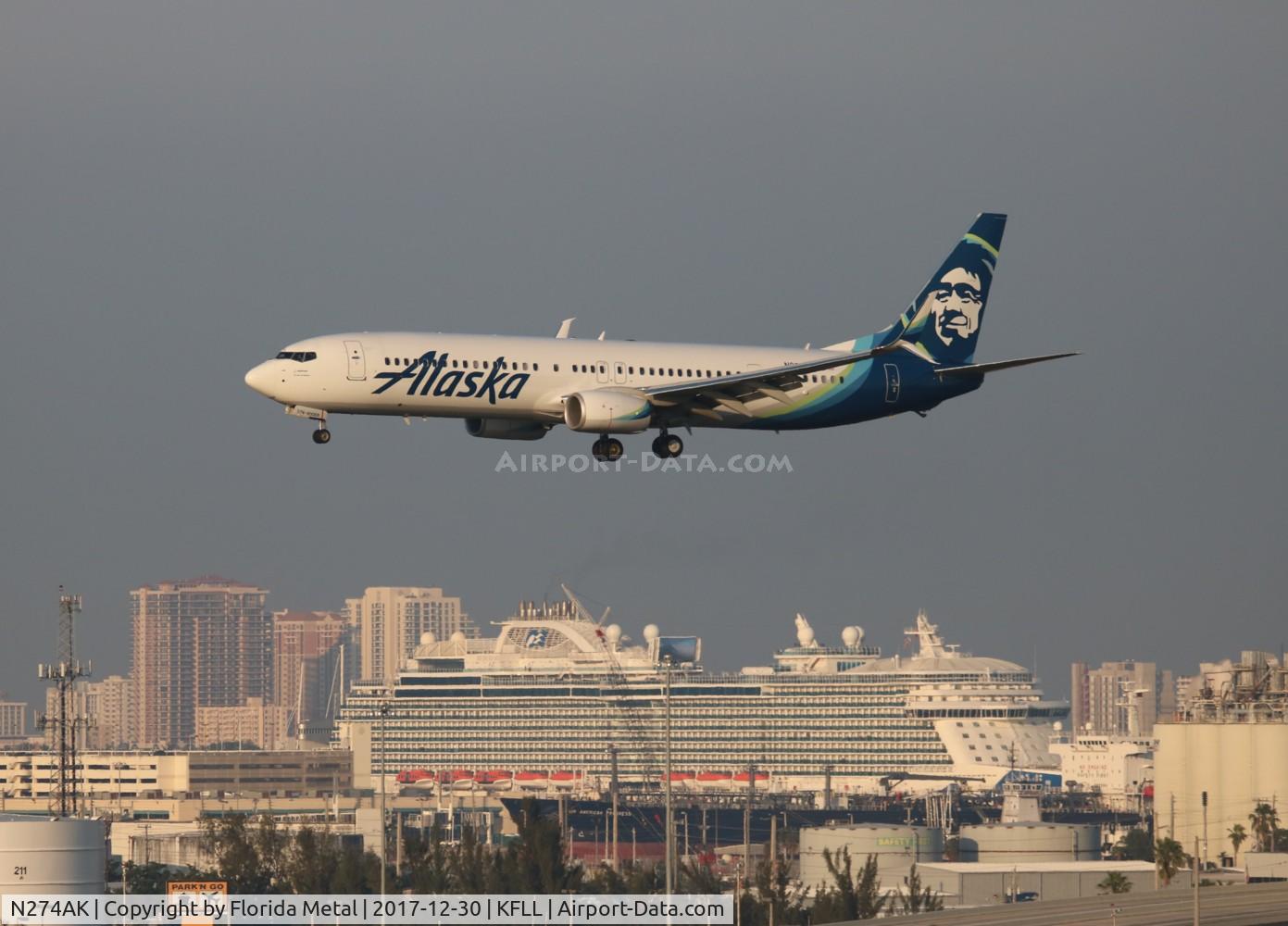 N274AK, 2017 Boeing 737-990/ER C/N 61555, FLL 2017